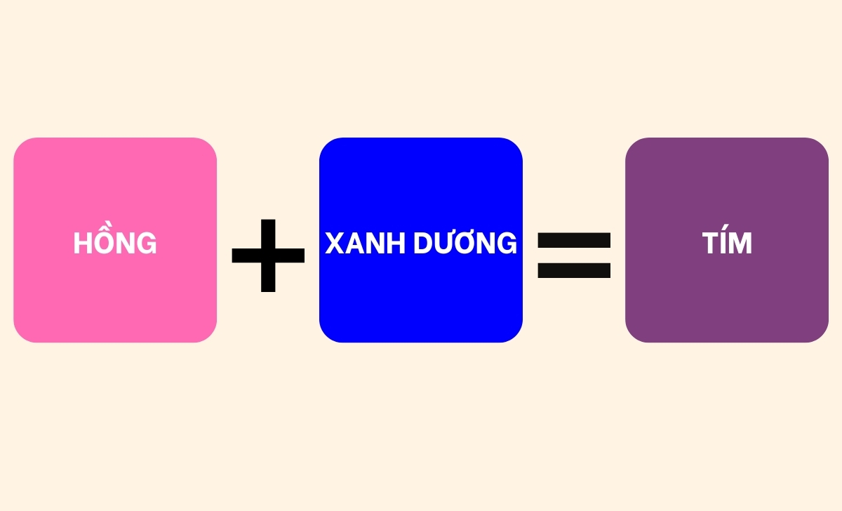 hồng xanh dương ra màu tím