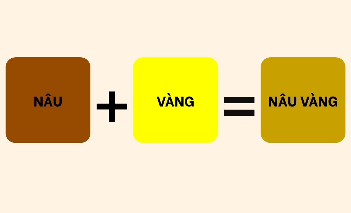 nâu vàng ra màu nâu vàng