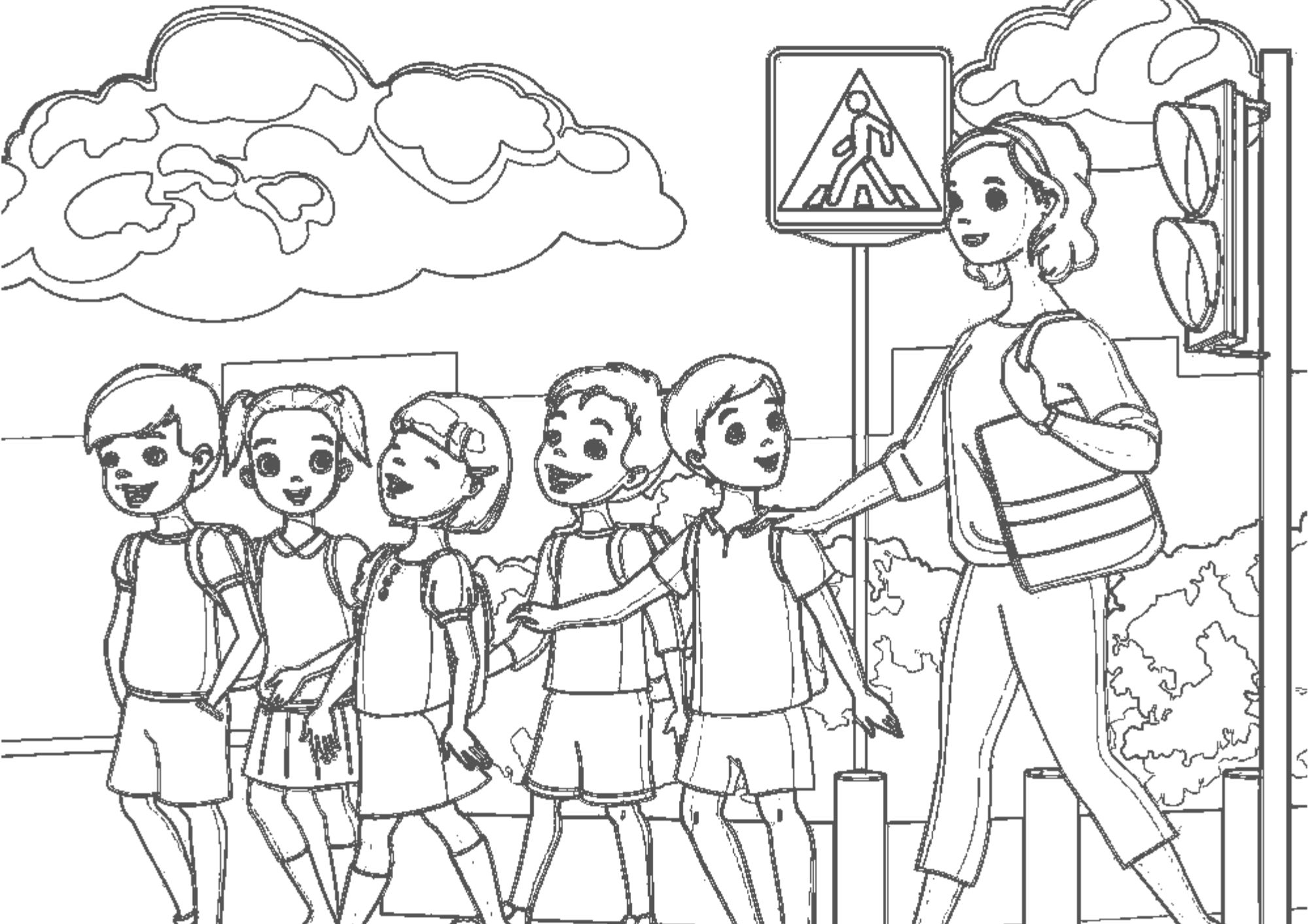 Tranh Tô Màu An Toàn Phương Tiện Giao Thông Cho Bé 9-12 Tuổi ảnh 11