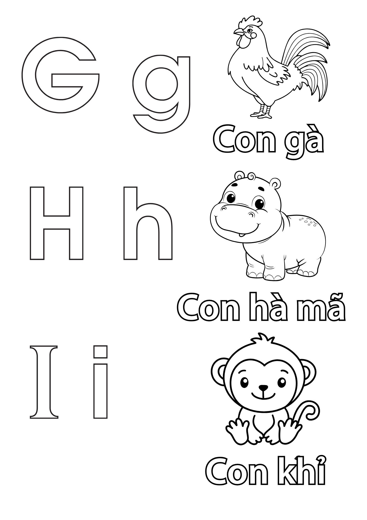Tranh Tô Màu Chữ Cái Cho Bé 6-8 Tuổi ảnh 16