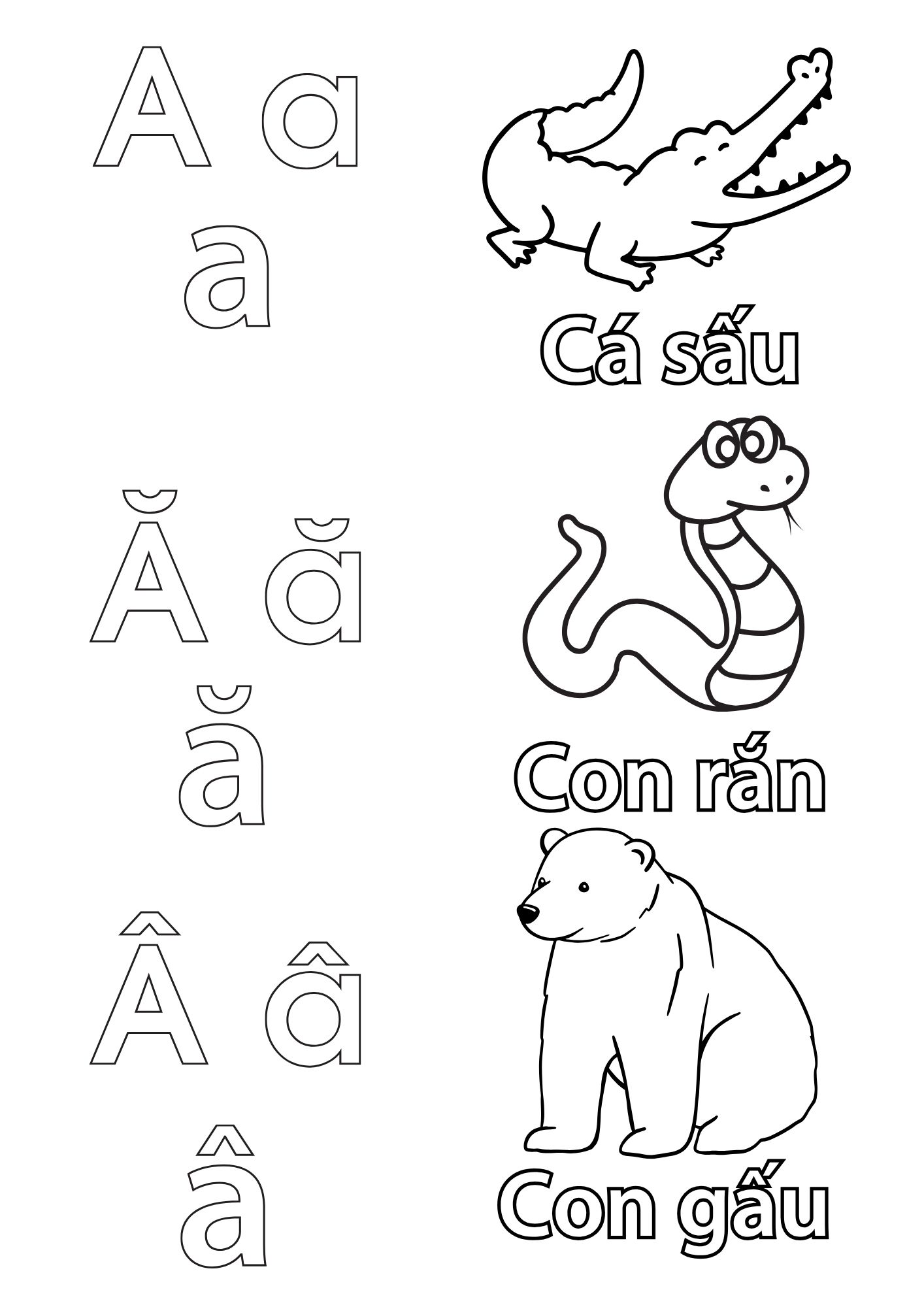 Tranh Tô Màu Chữ Cái Cho Bé 6-8 Tuổi ảnh 5