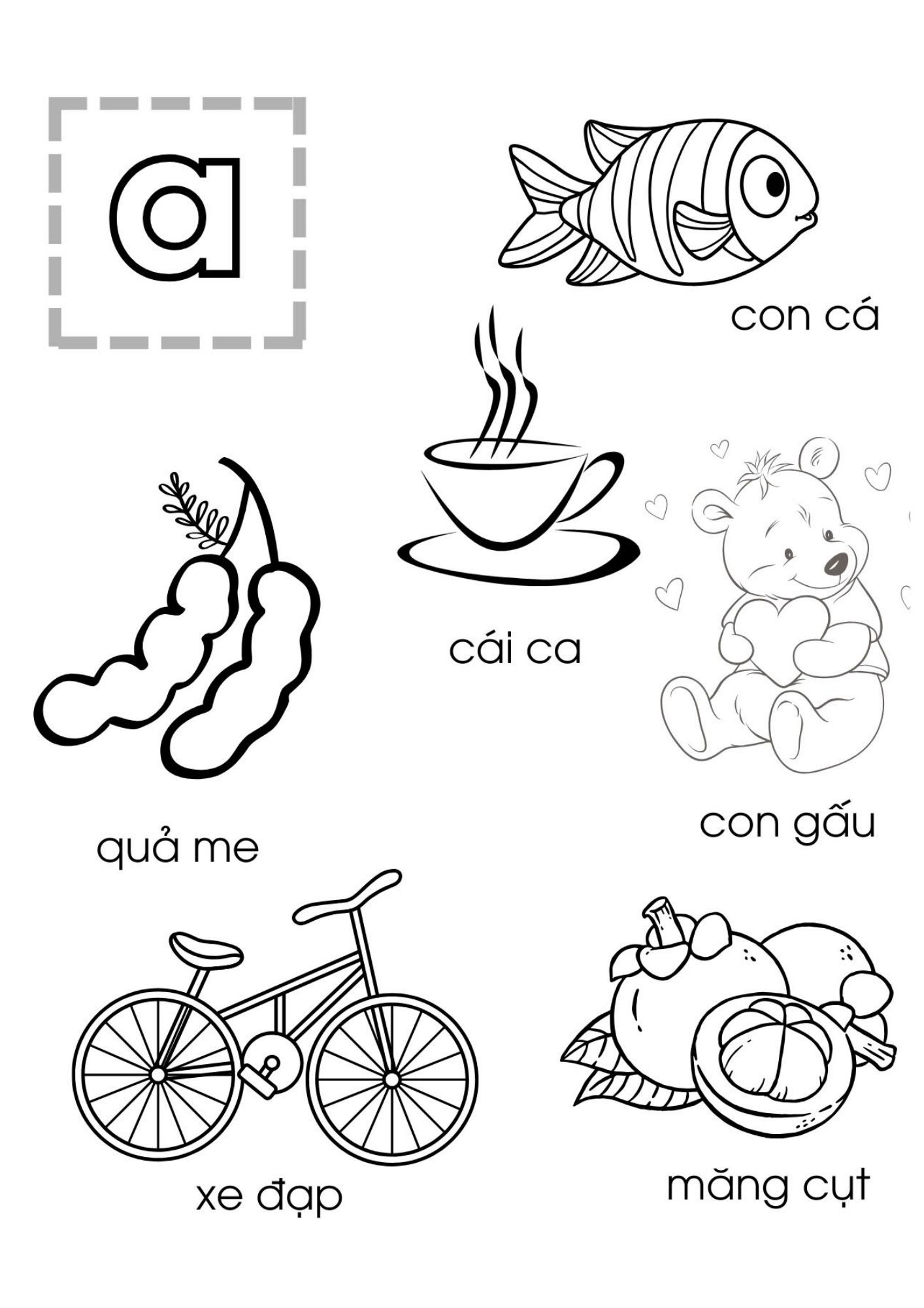 Tranh Tô Màu Chữ Cái Cho Bé 6-8 Tuổi ảnh 8