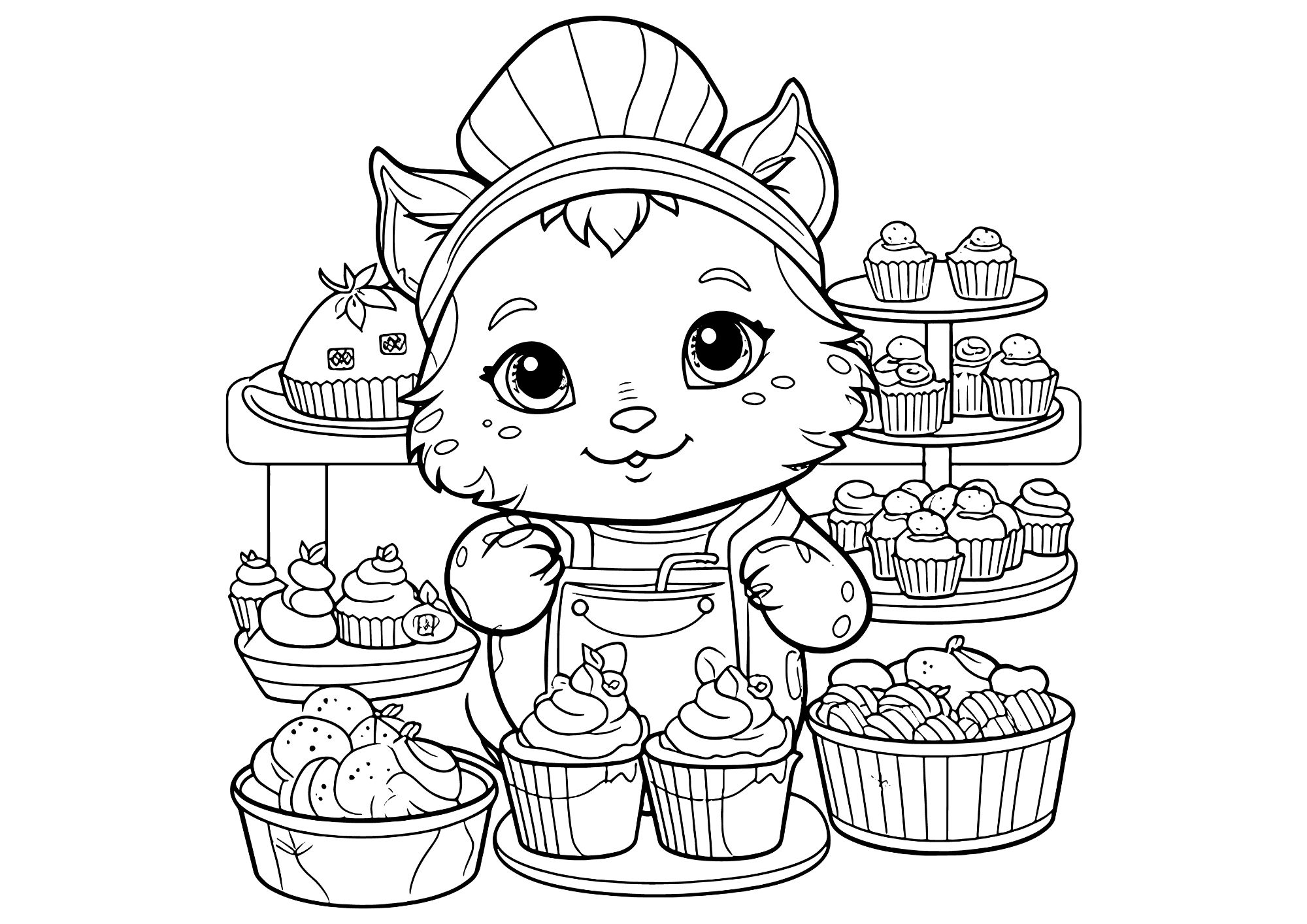tranh tô màu con mèo cho bé 9-12 tuổi ảnh 20