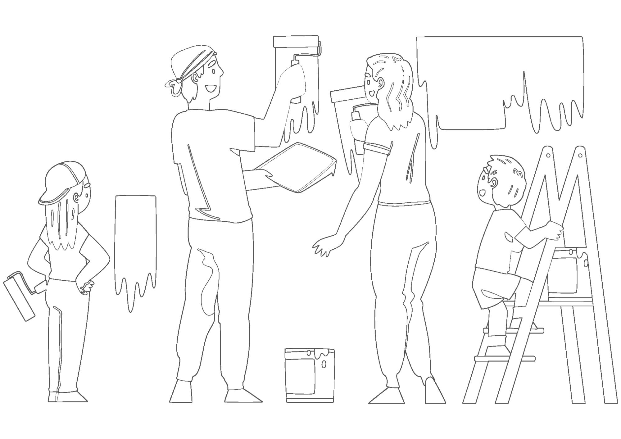 Tranh Tô Màu Gia Đình Cho Bé 9-12 Tuổi ảnh 17