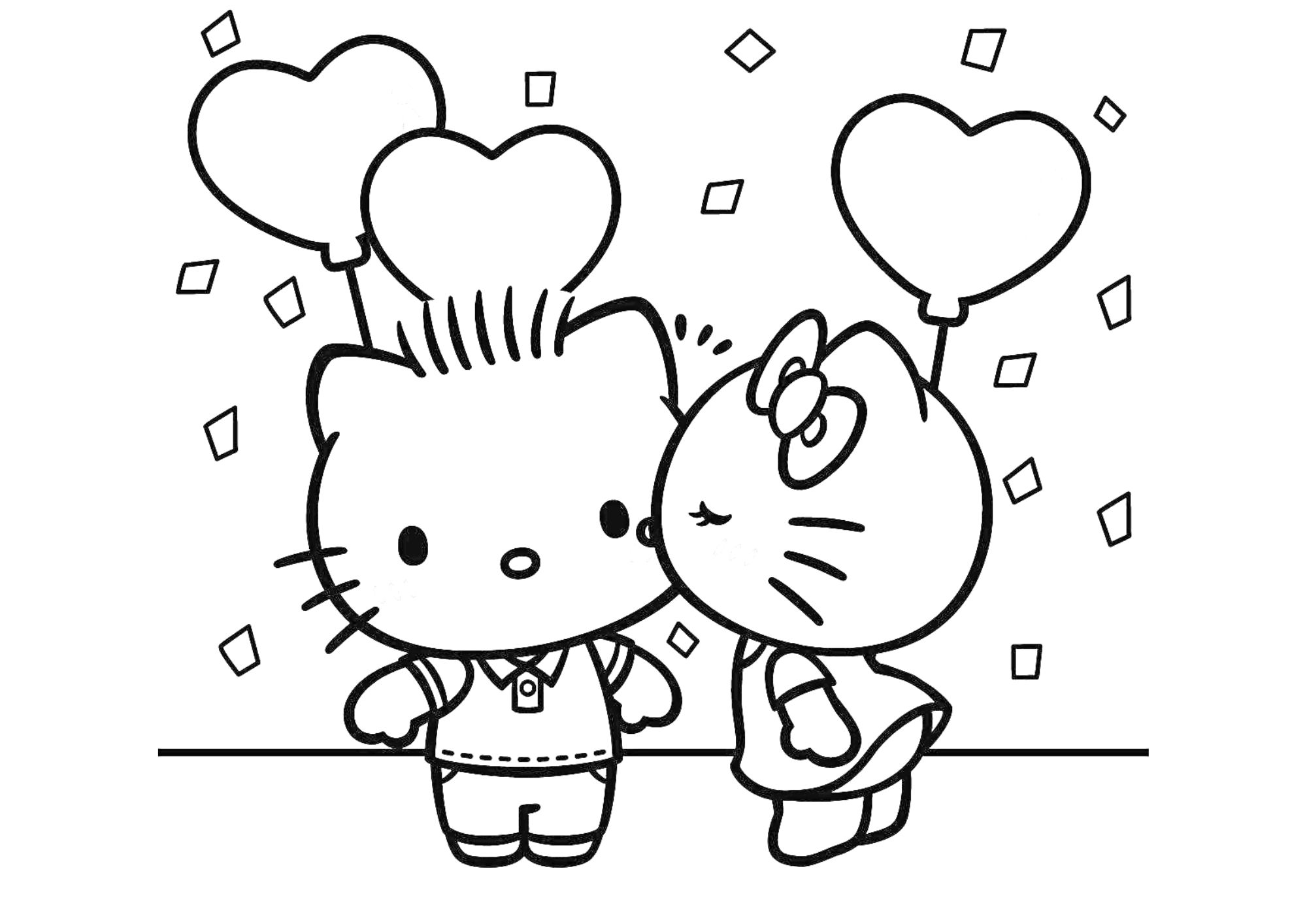 tranh tô màu hello kitty cho bé 3-5 tuổi ảnh 12