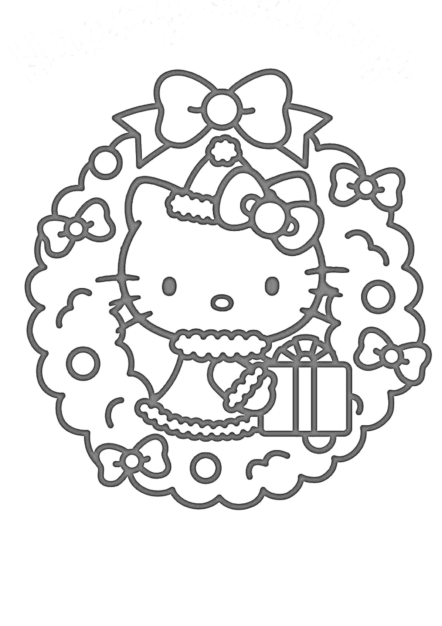 tranh tô màu hello kitty cho bé 3-5 tuổi ảnh 3