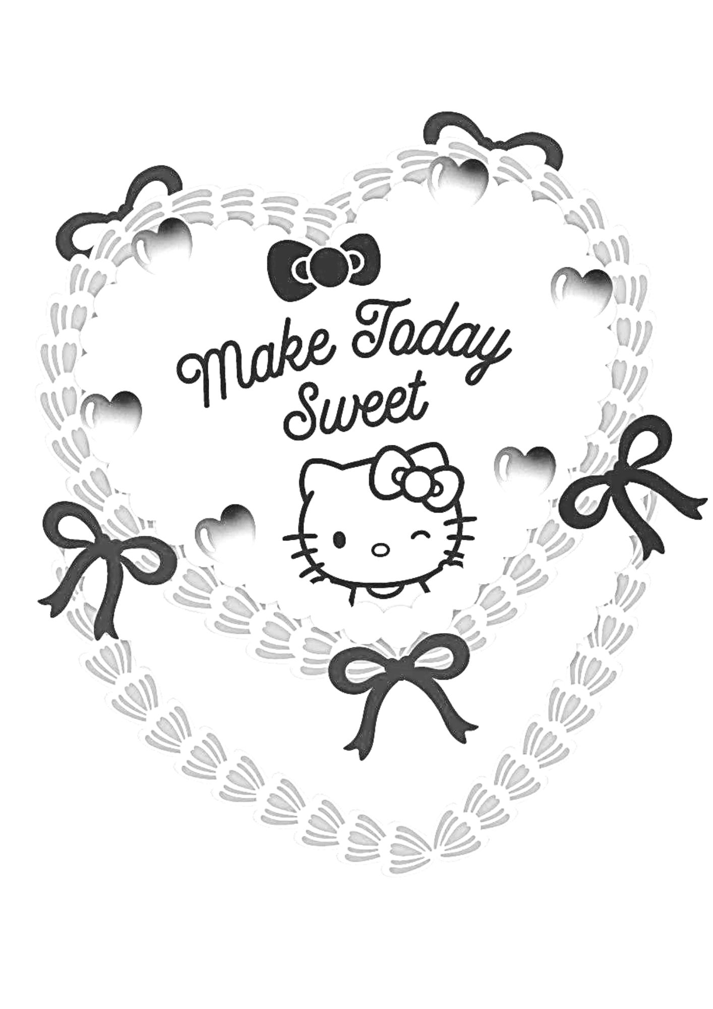tranh tô màu hello kitty cho bé 3-5 tuổi ảnh 4