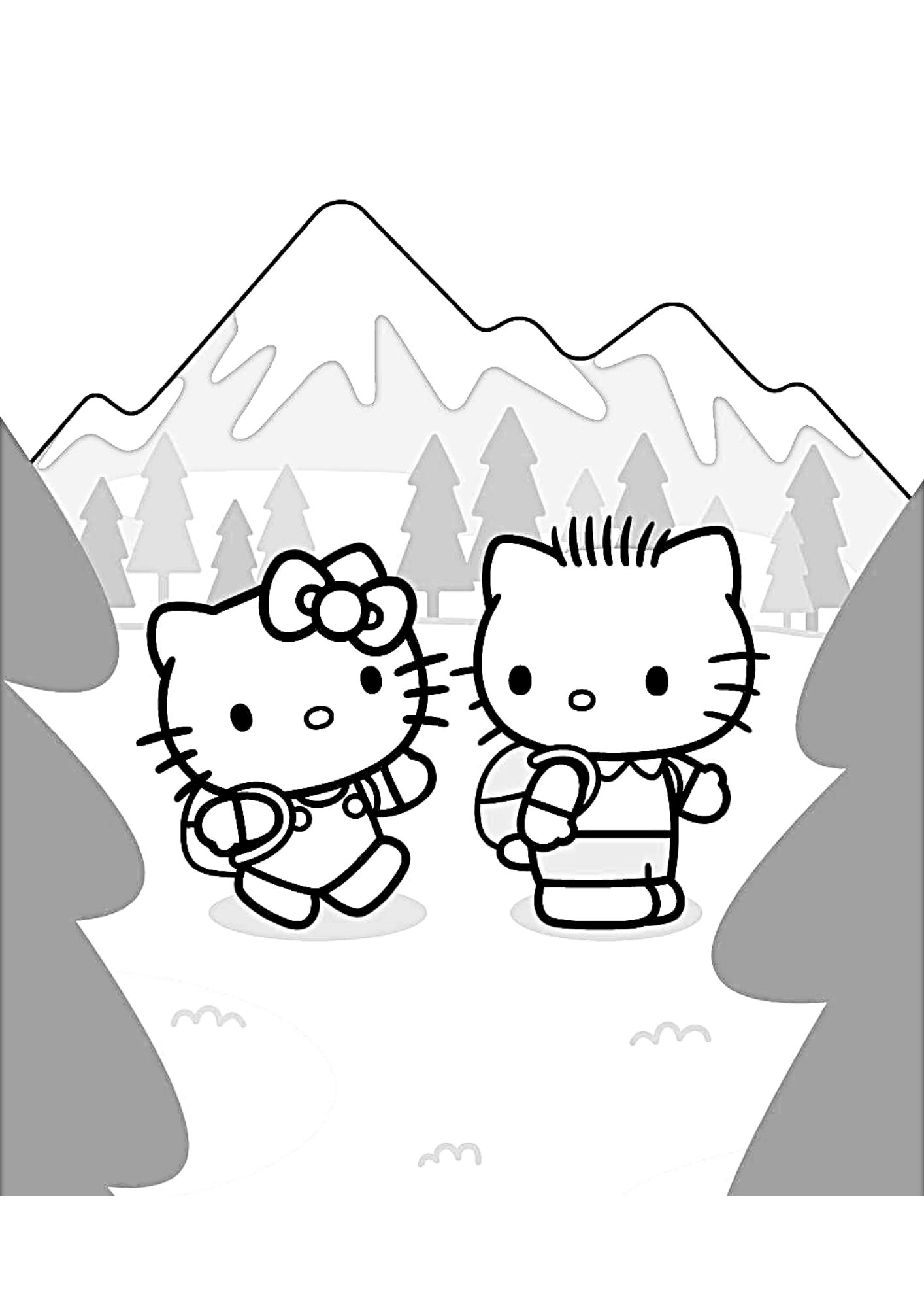 tranh tô màu hello kitty cho bé 6-8 tuổi ảnh 16