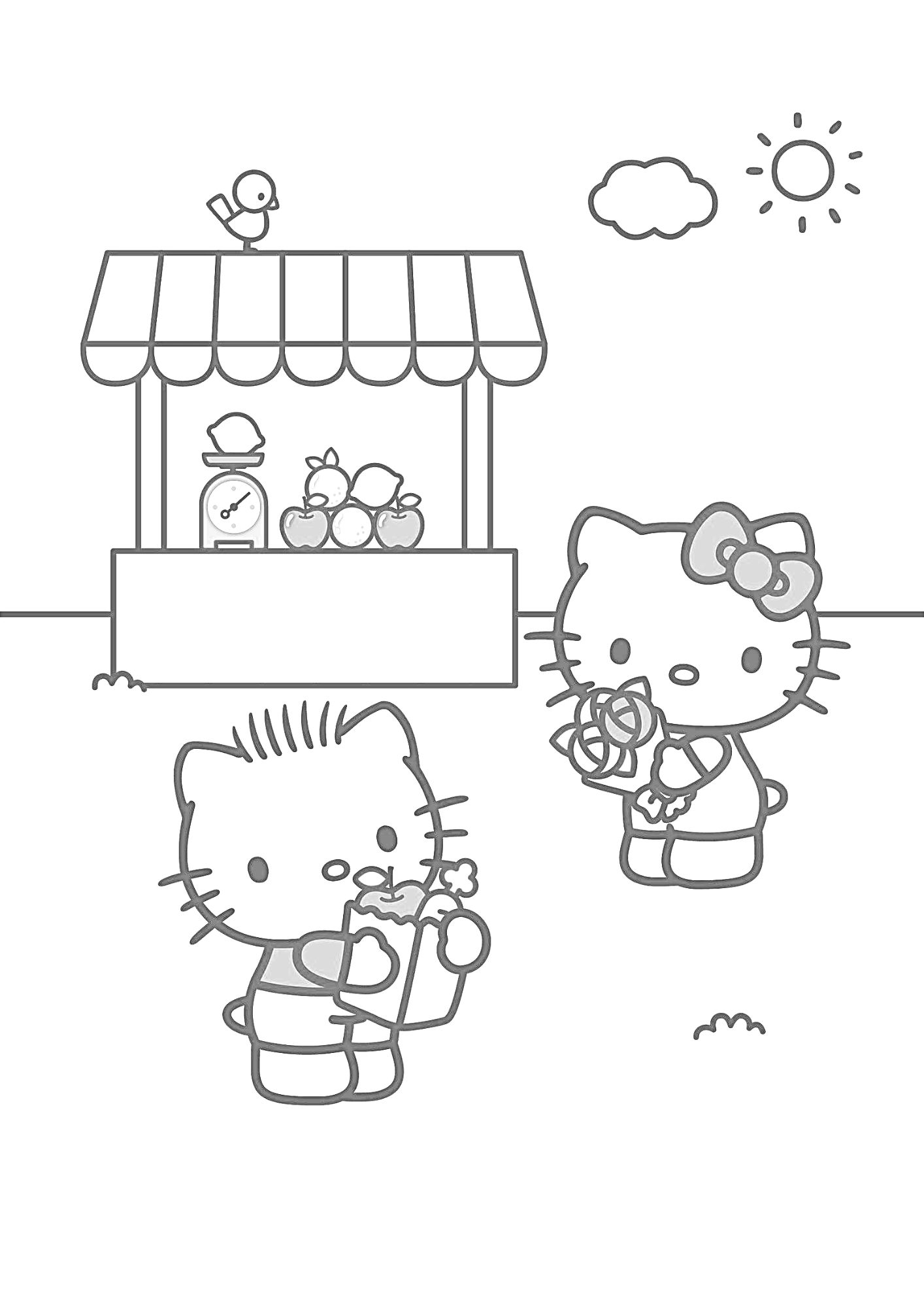tranh tô màu hello kitty cho bé 6-8 tuổi ảnh 17