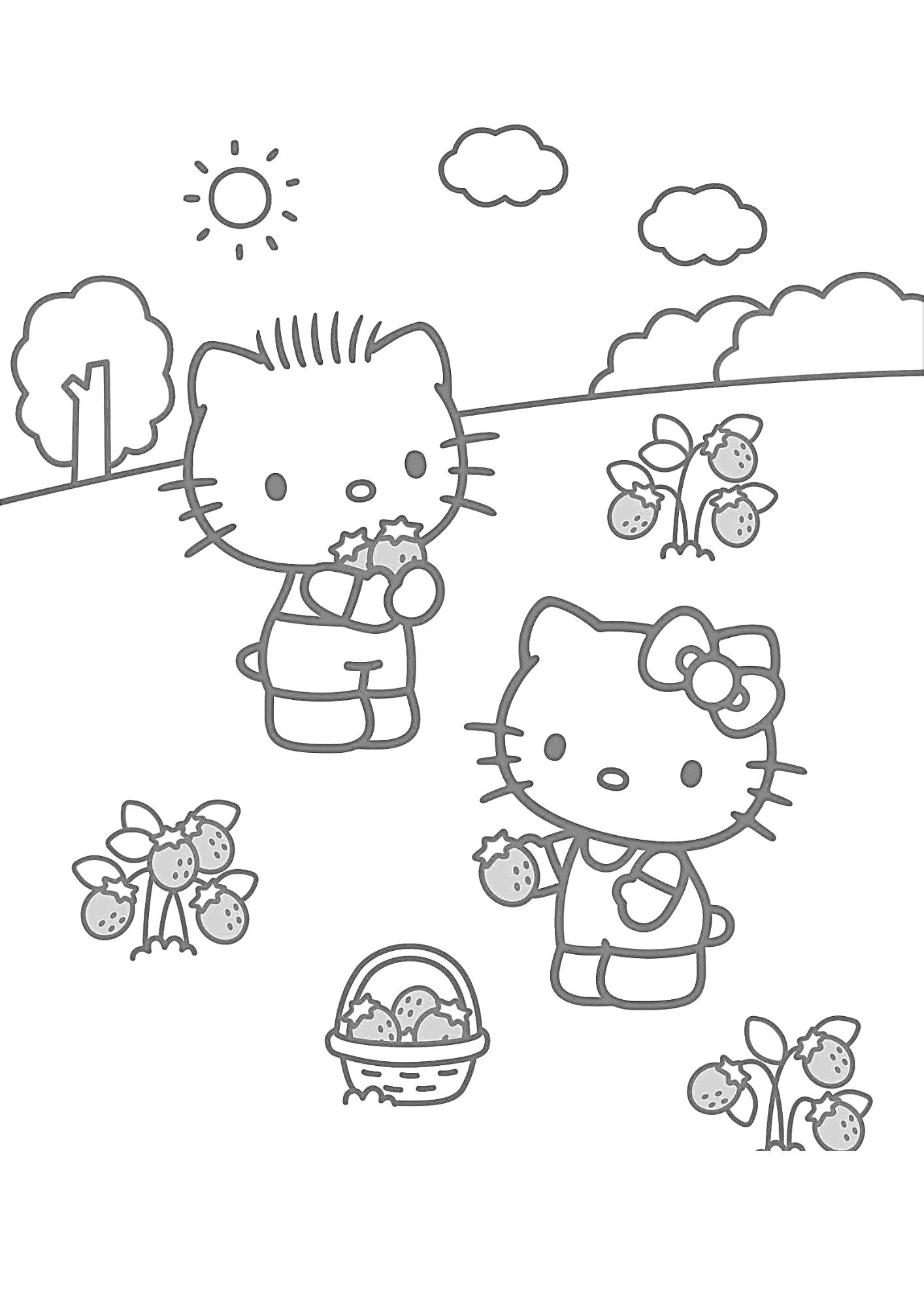 tranh tô màu hello kitty cho bé 6-8 tuổi ảnh 18