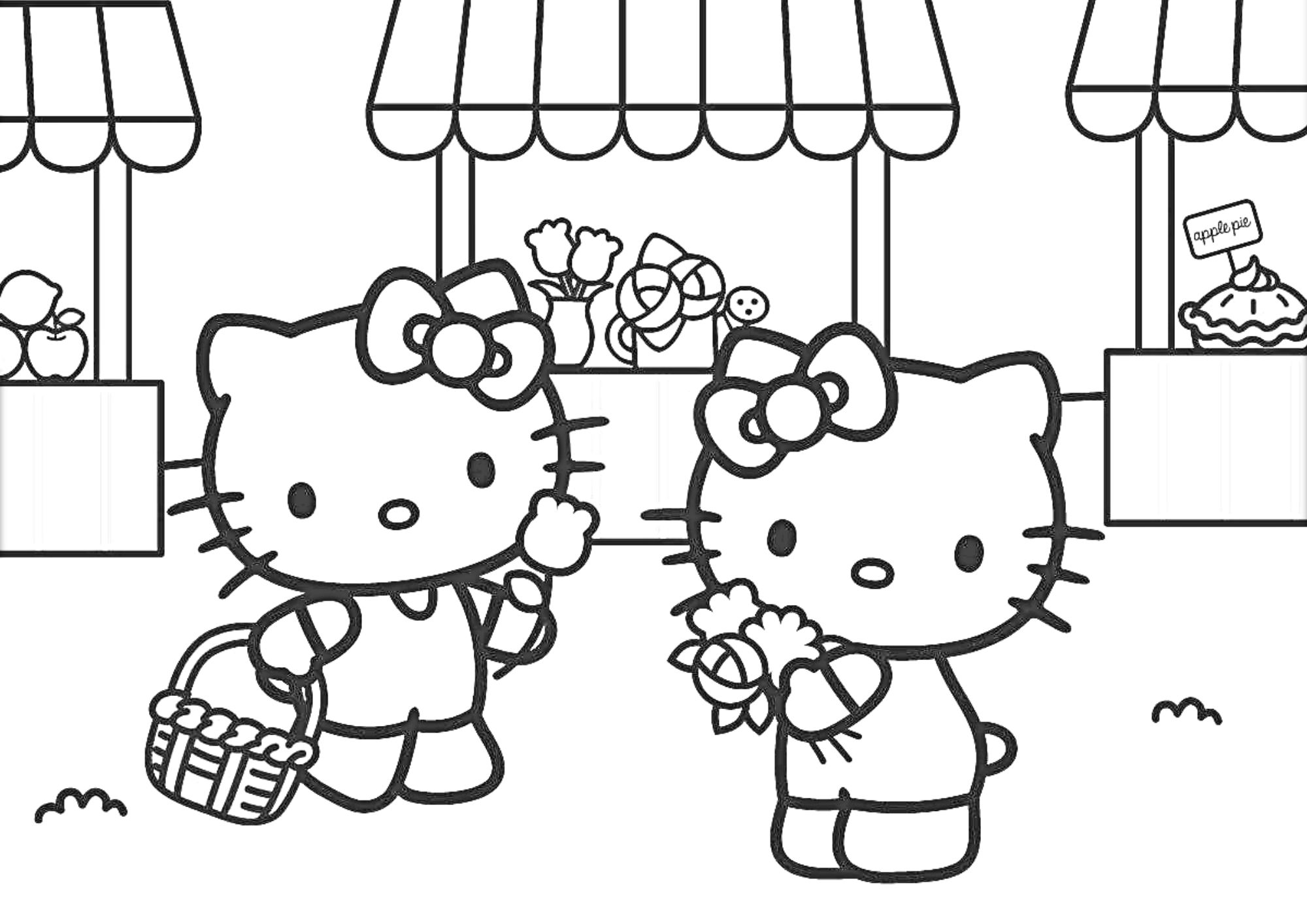 tranh tô màu hello kitty cho bé 6-8 tuổi ảnh 3