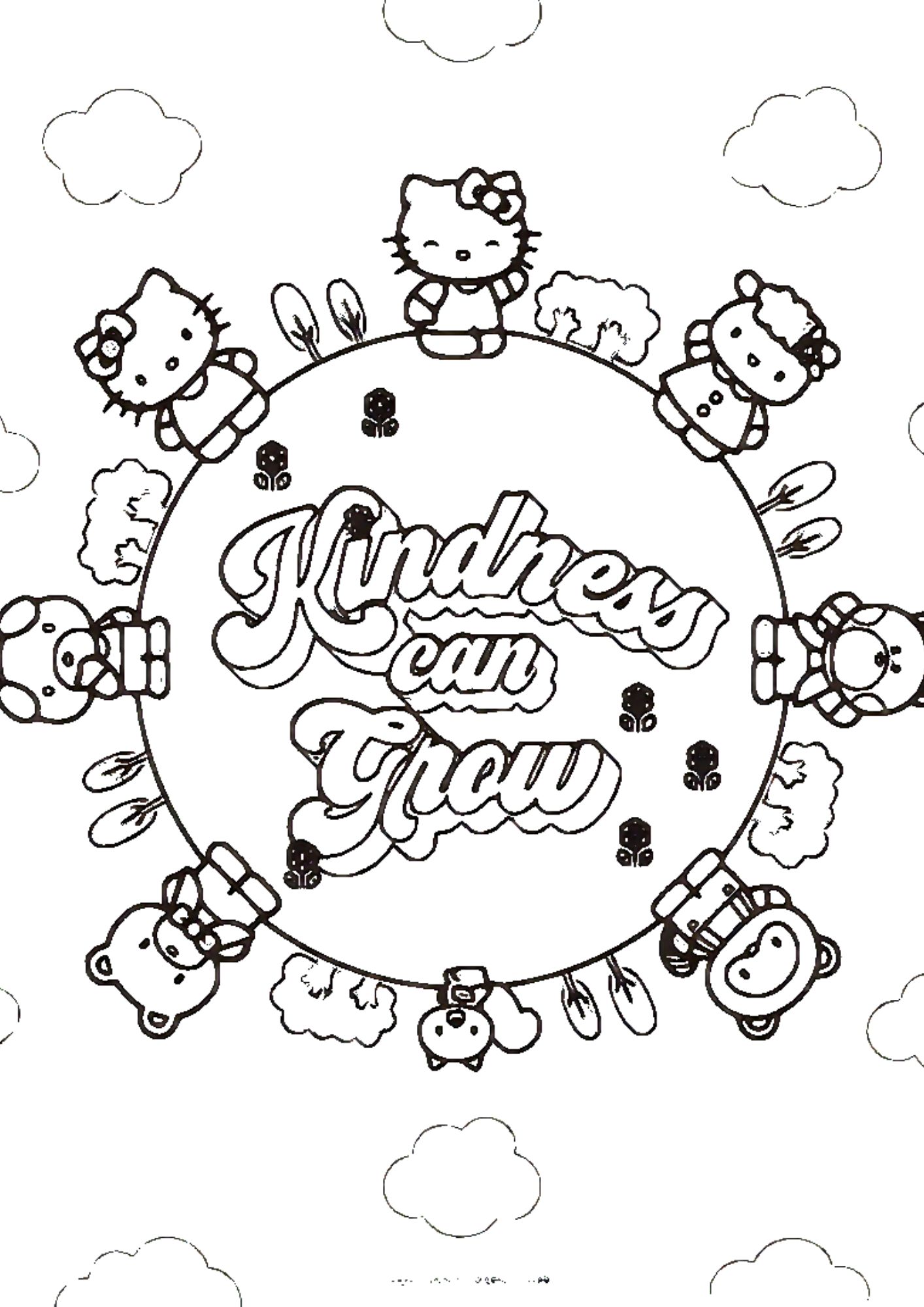 tranh tô màu hello kitty cho bé 9-12 tuổi ảnh 17