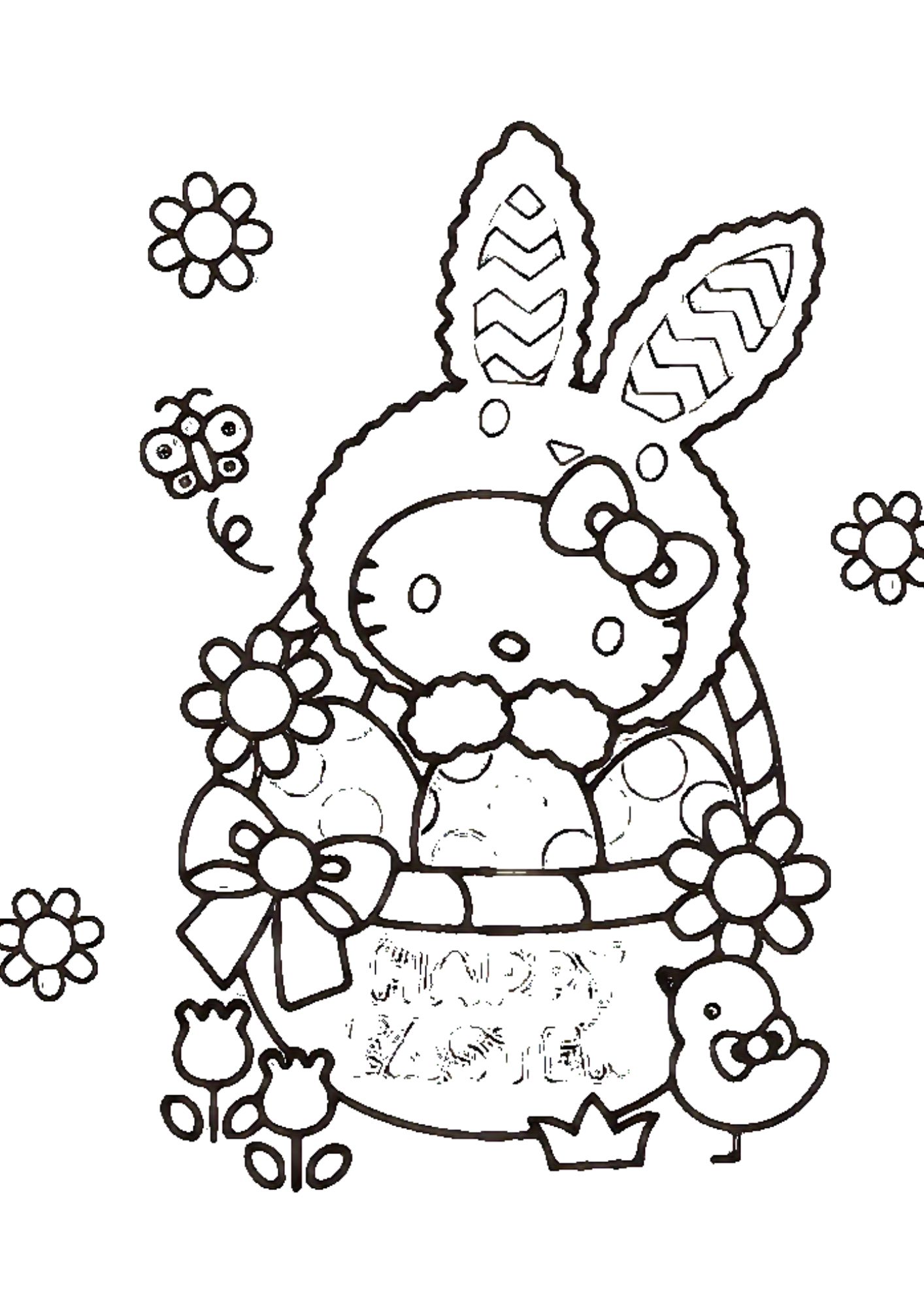 tranh tô màu hello kitty cho bé 9-12 tuổi ảnh 18