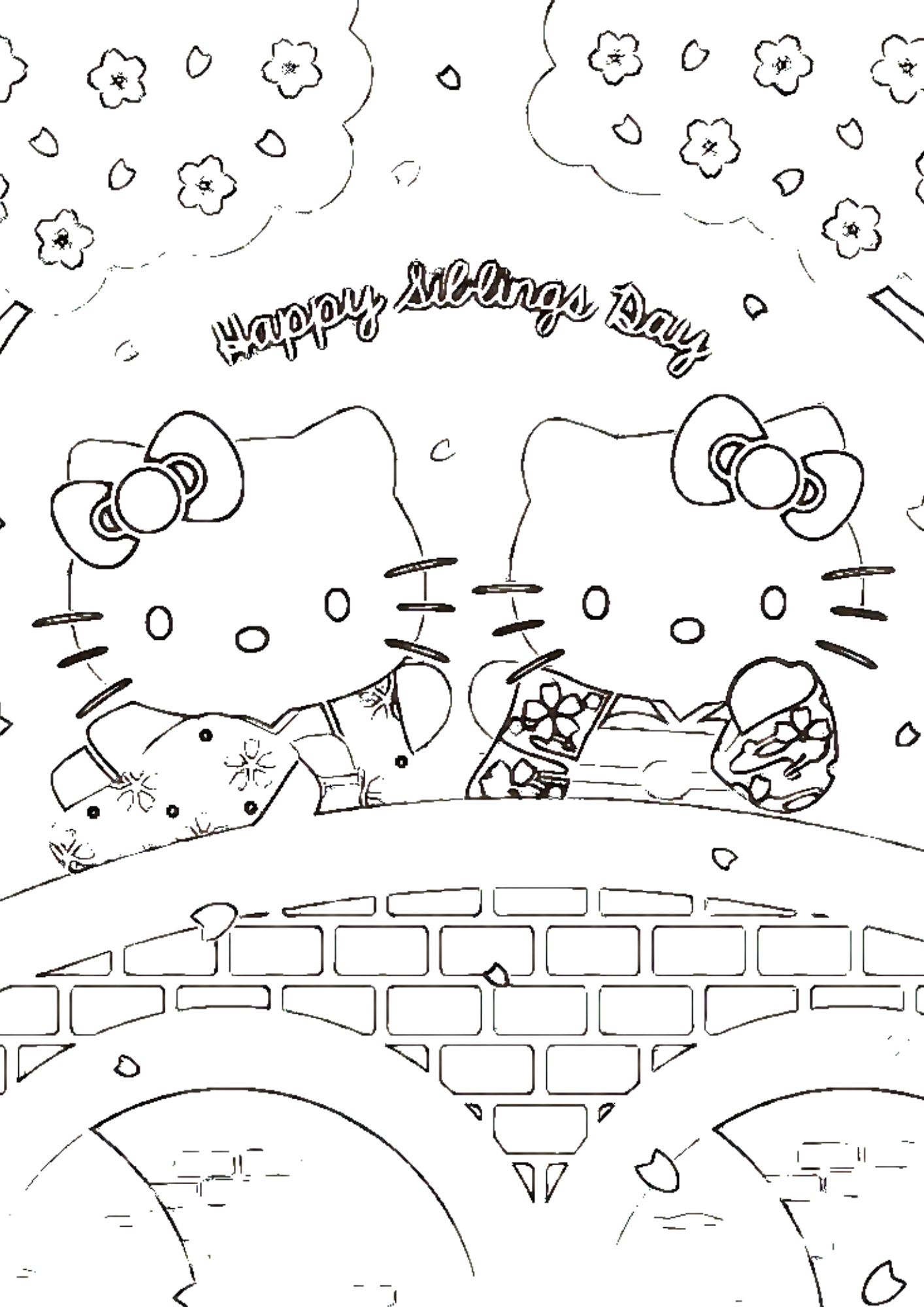 tranh tô màu hello kitty cho bé 9-12 tuổi ảnh 19