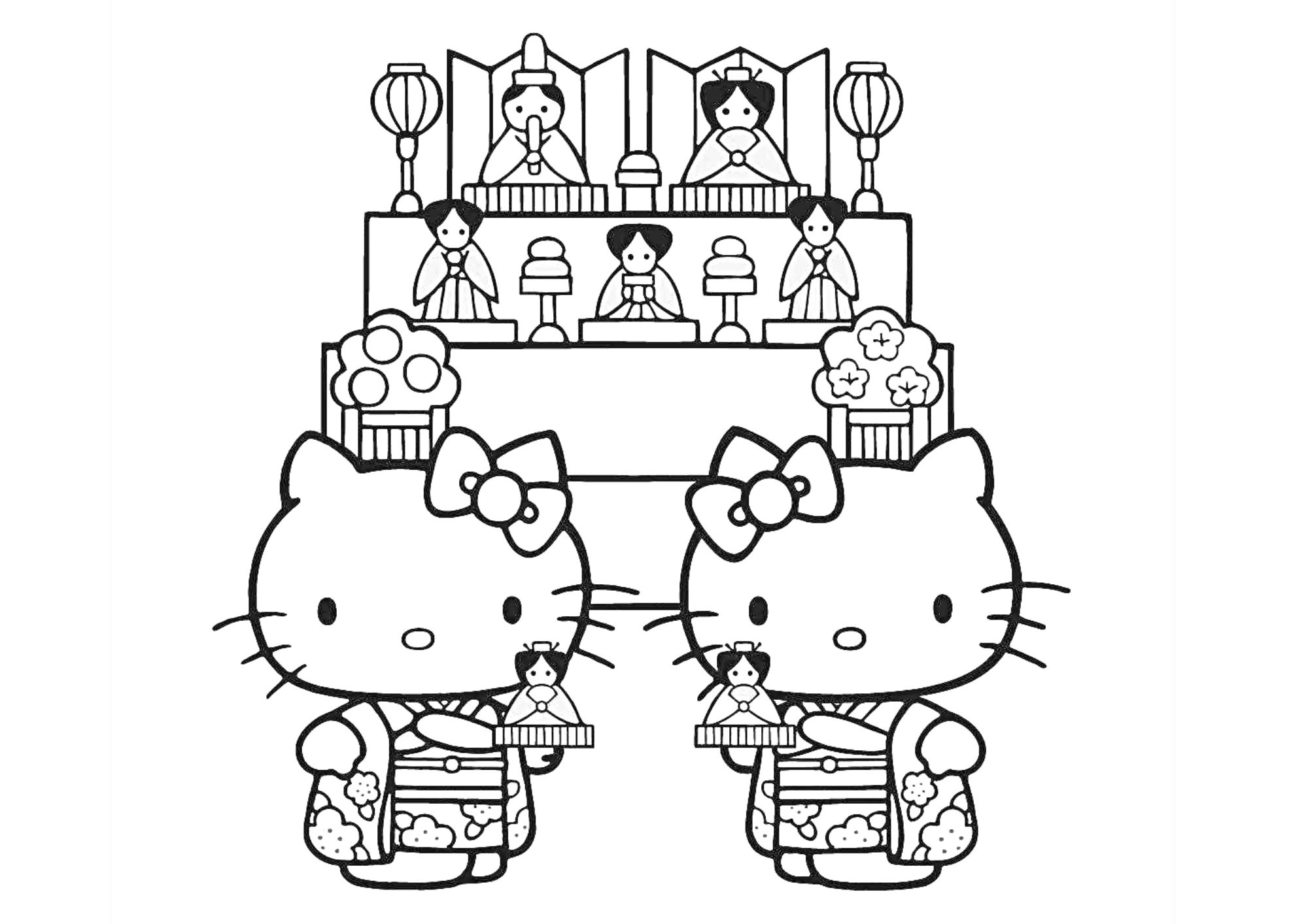 tranh tô màu hello kitty cho bé 9-12 tuổi ảnh 20