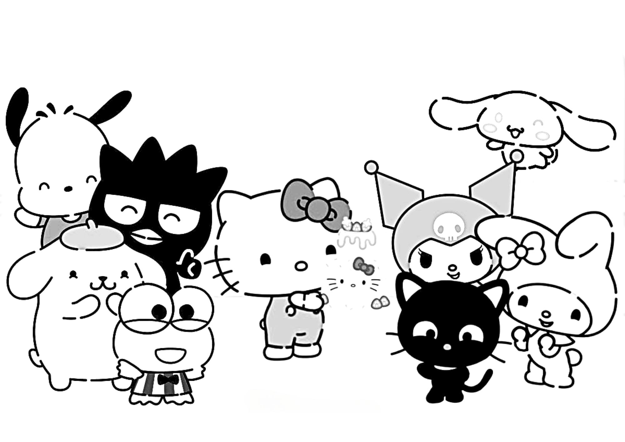 tranh tô màu hello kitty cho bé 9-12 tuổi ảnh 21