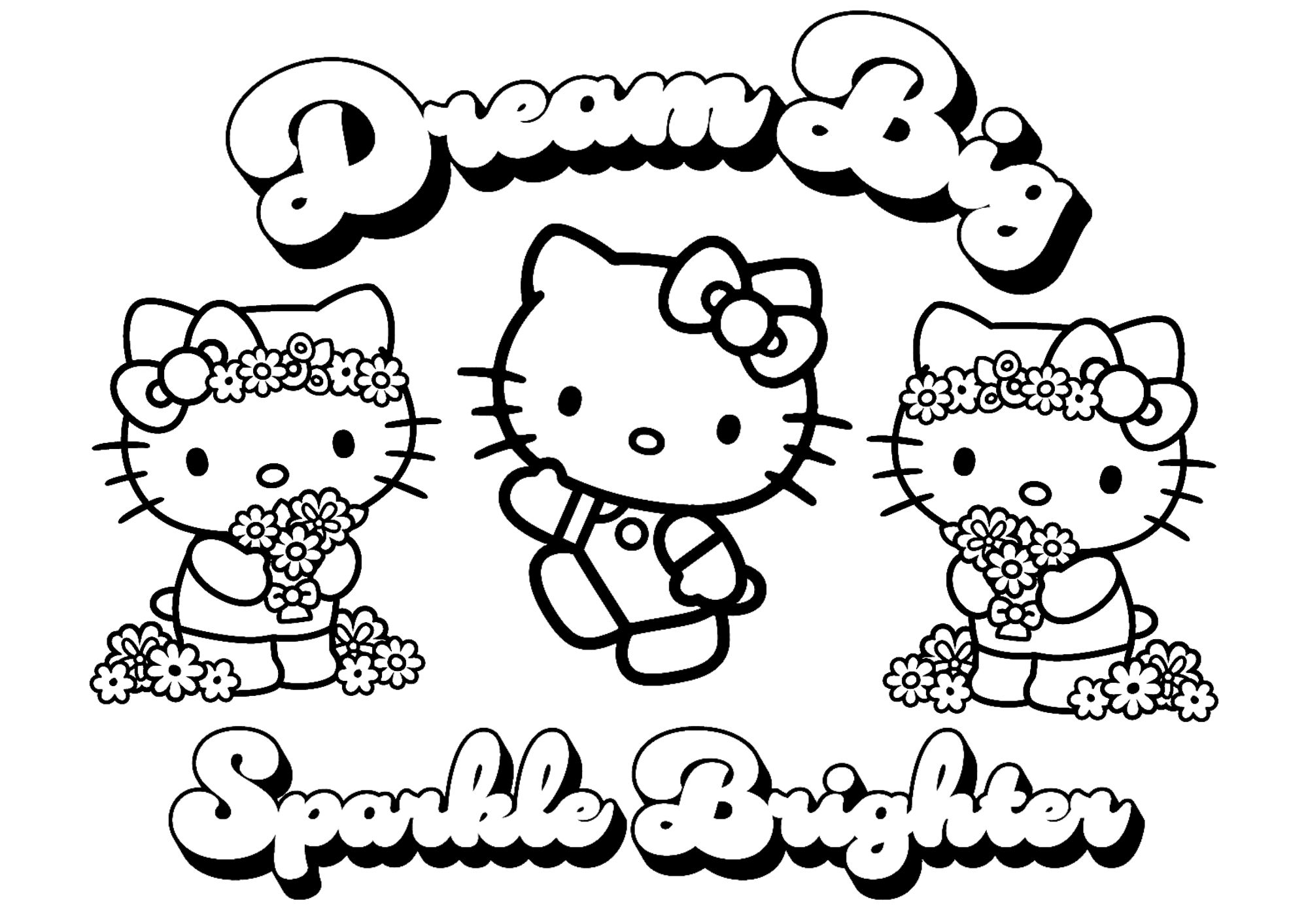 tranh tô màu hello kitty cho bé 9-12 tuổi ảnh 22