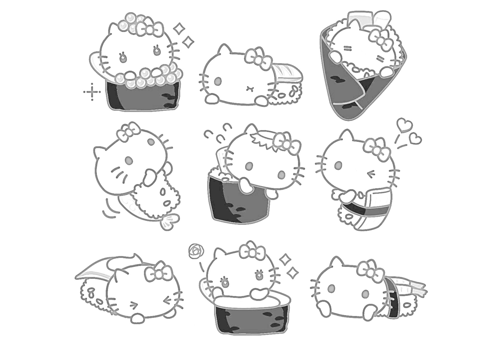 tranh tô màu hello kitty cho bé 9-12 tuổi ảnh 25