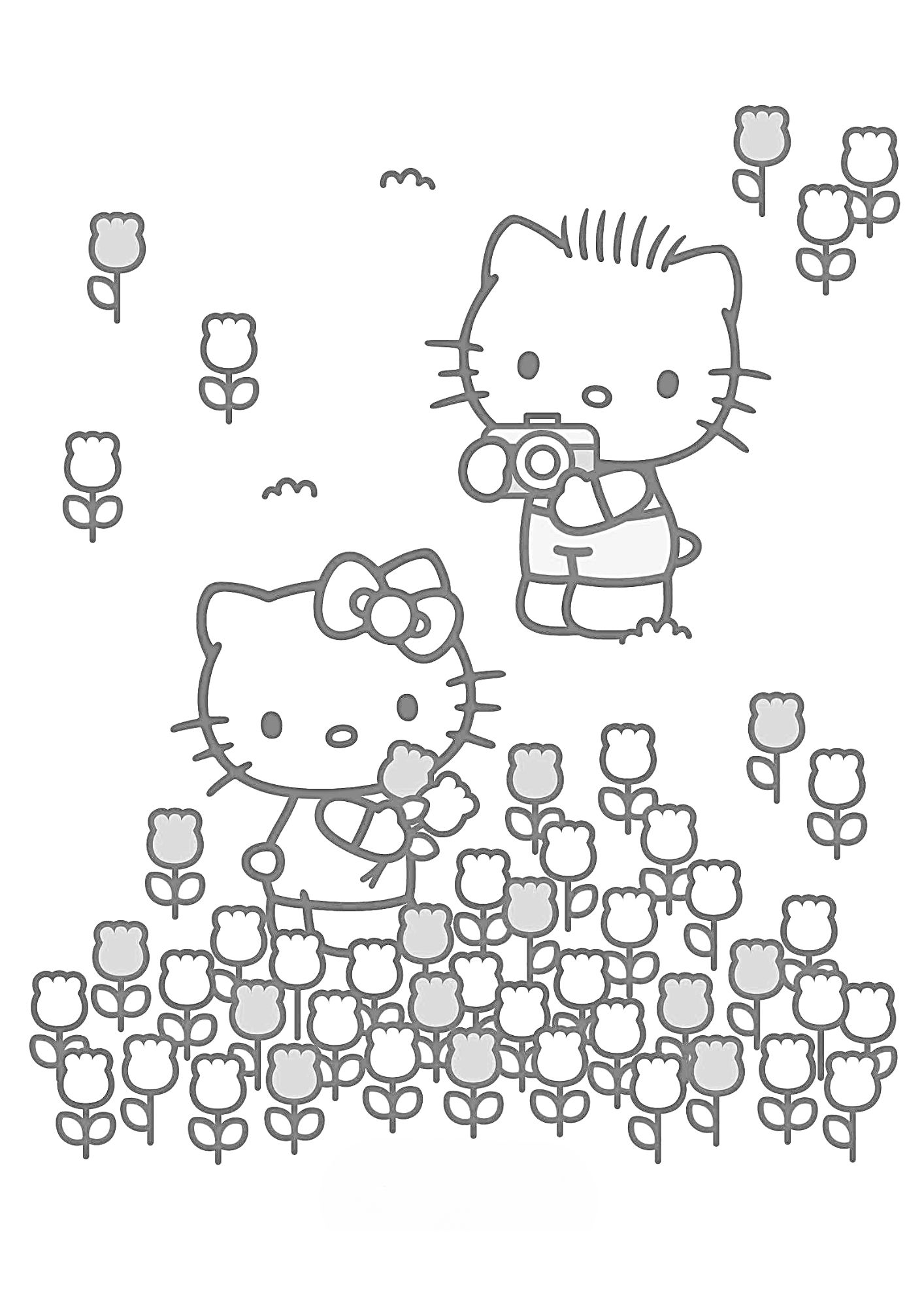 tranh tô màu hello kitty cho bé 9-12 tuổi ảnh 8
