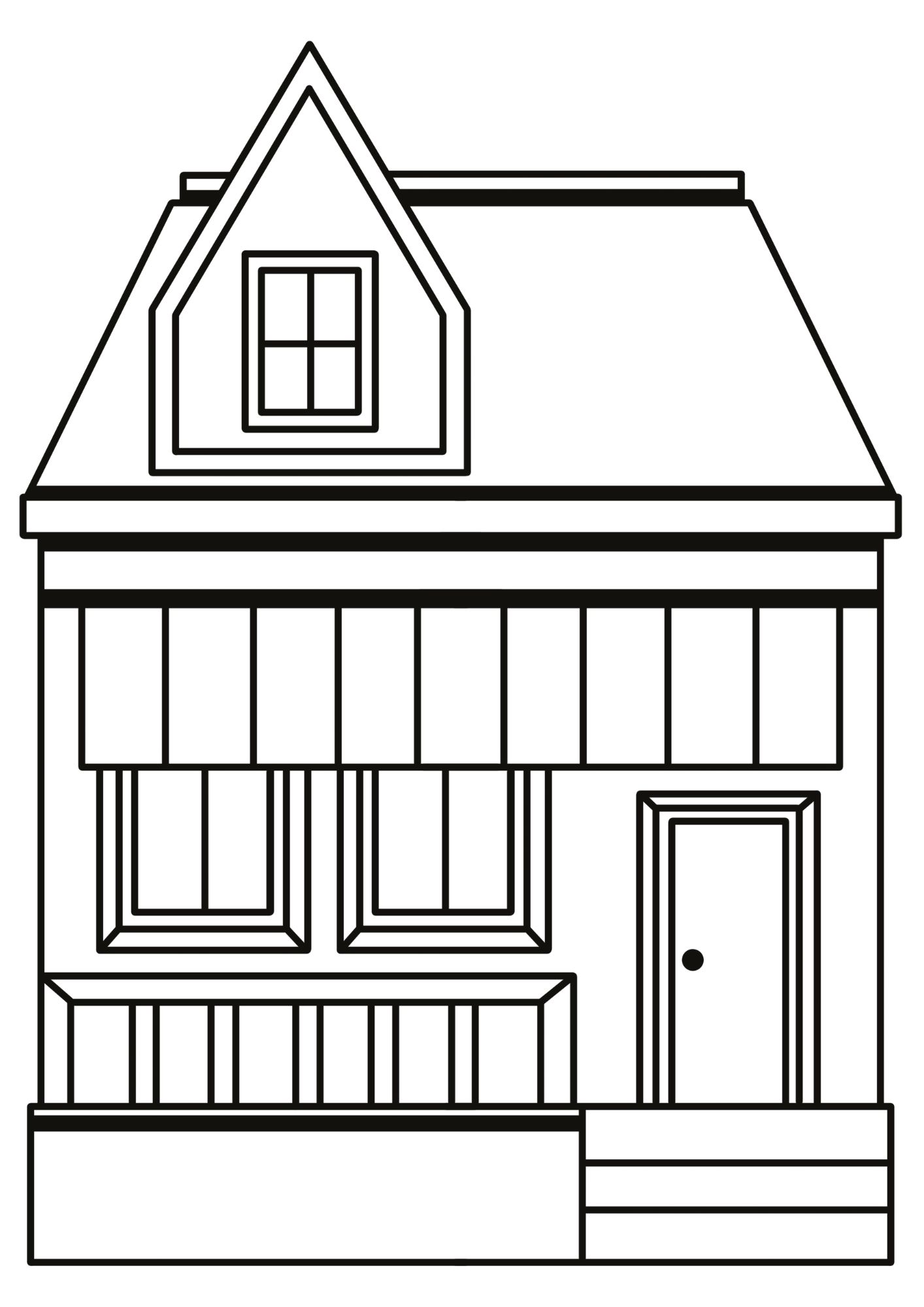 Tranh Tô Màu Ngôi Nhà Cao Tầng Cho Bé 3-5 Tuổi ảnh 11