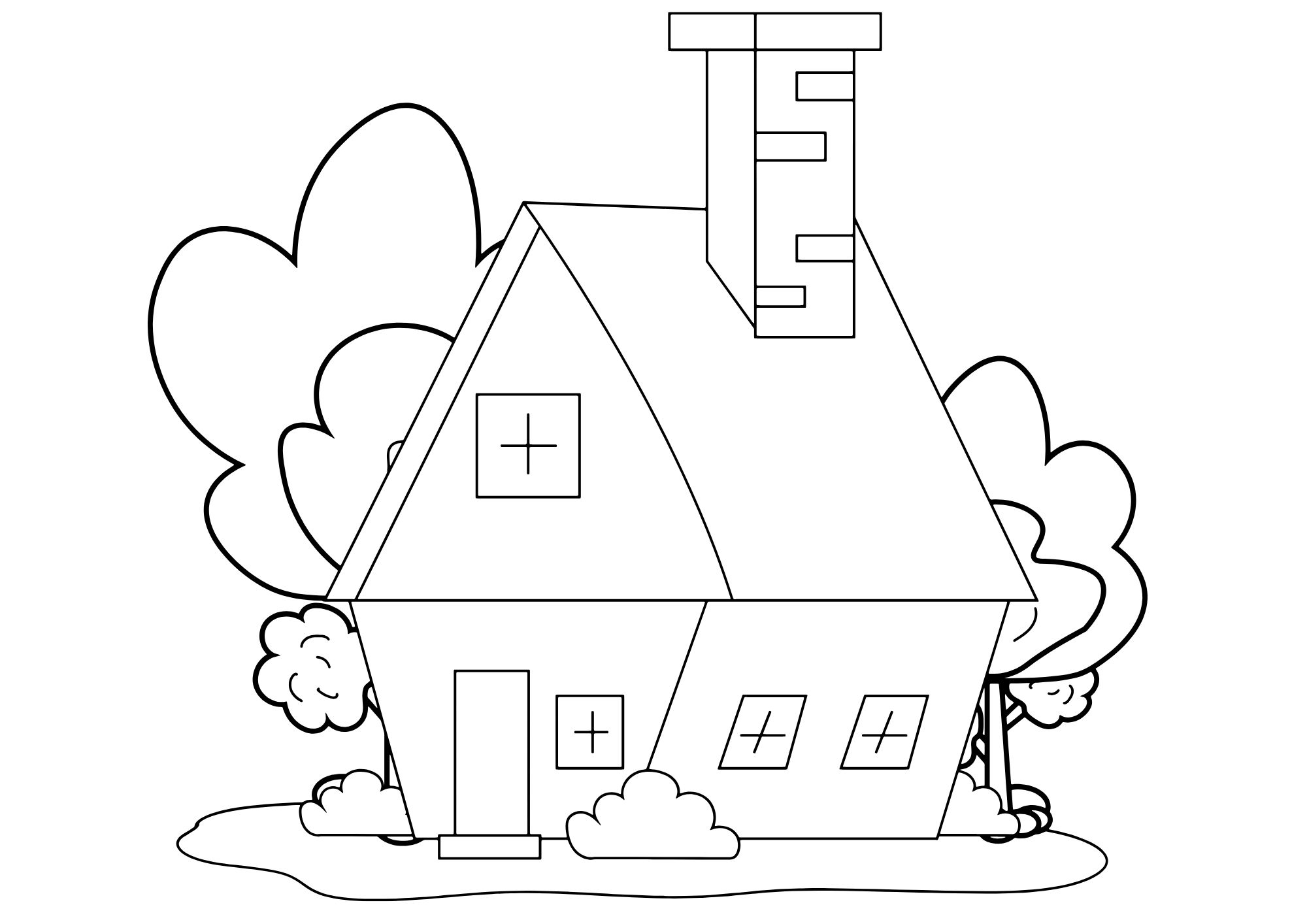 tranh tô màu ngôi nhà cao tầng cho bé 3-5 tuổi ảnh 33