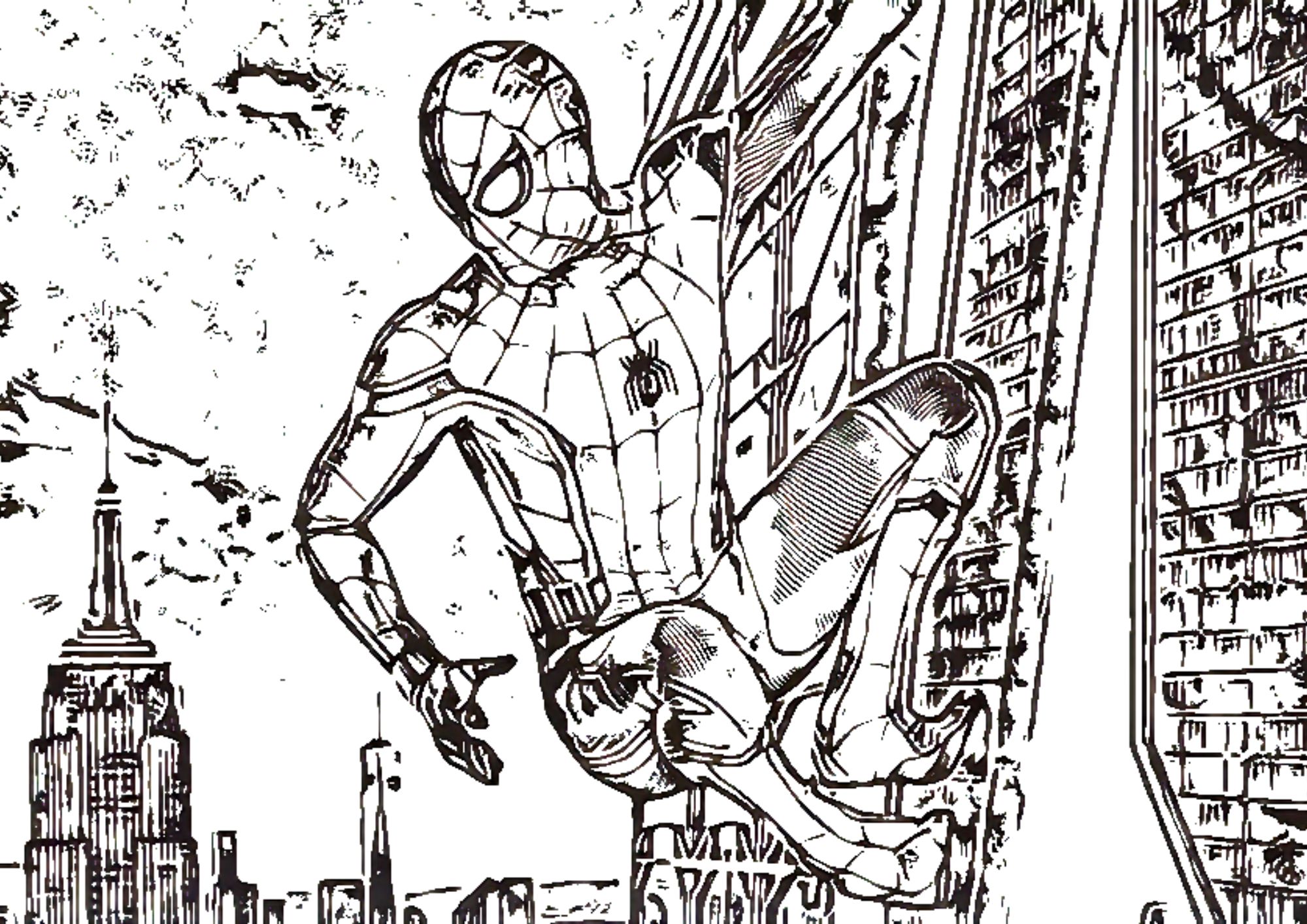 tranh tô màu siêu nhân người nhện spider man cho bé 9-12 tuổi ảnh 12
