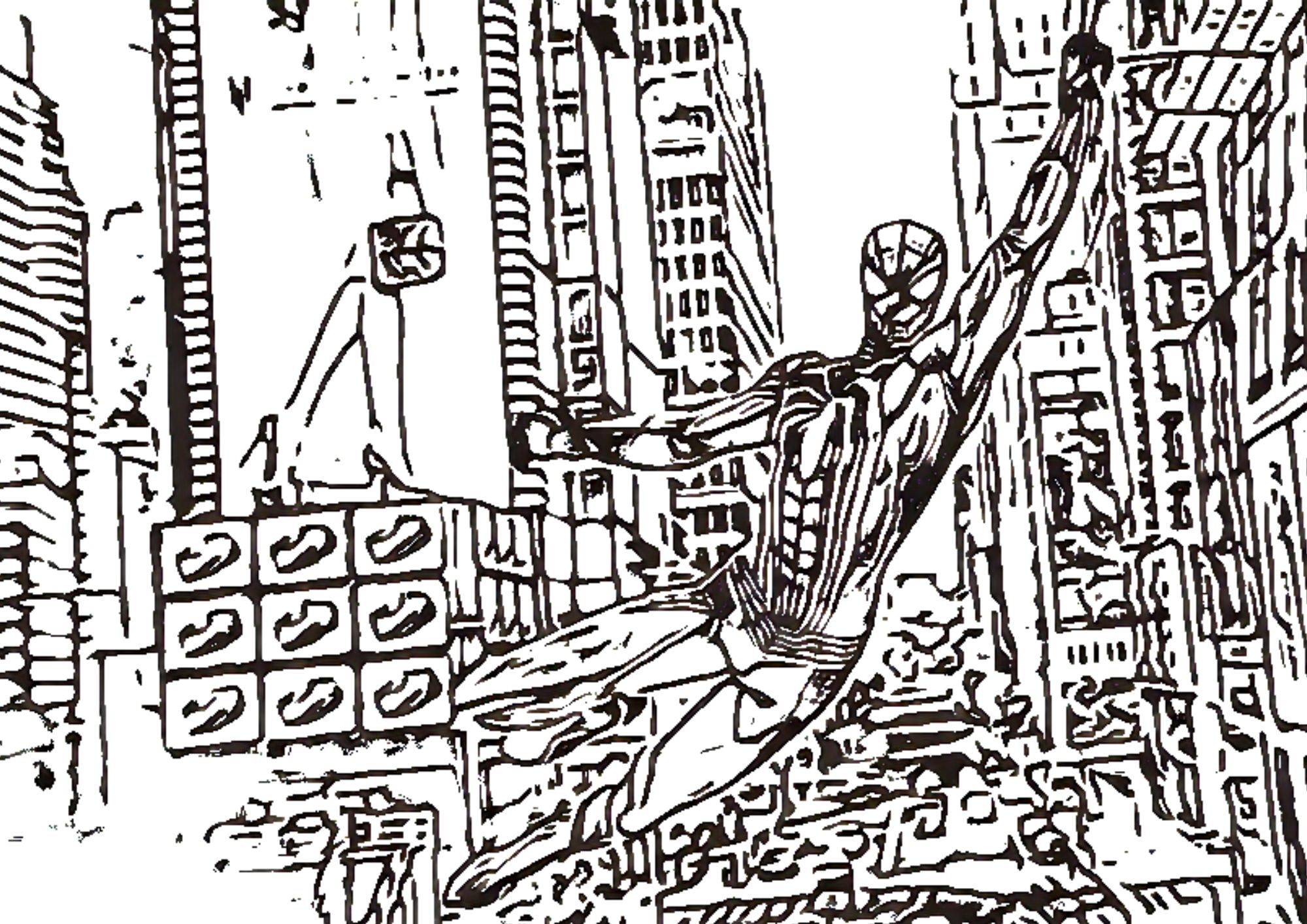 tranh tô màu siêu nhân người nhện spider man cho bé 9-12 tuổi ảnh 7