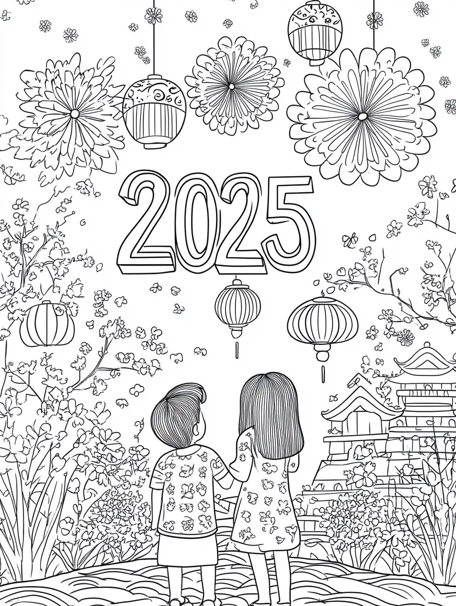 tranh tô màu tết 2025 cho trẻ 9 tuổi ảnh 18