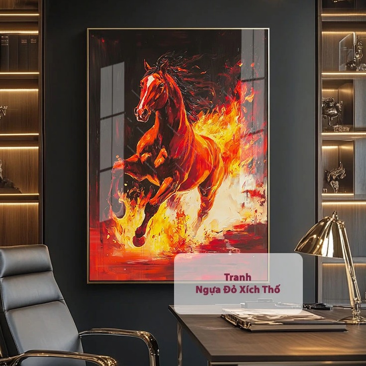 Tranh Ngựa Đỏ Xích Thố Mậu Ngọ | TN10