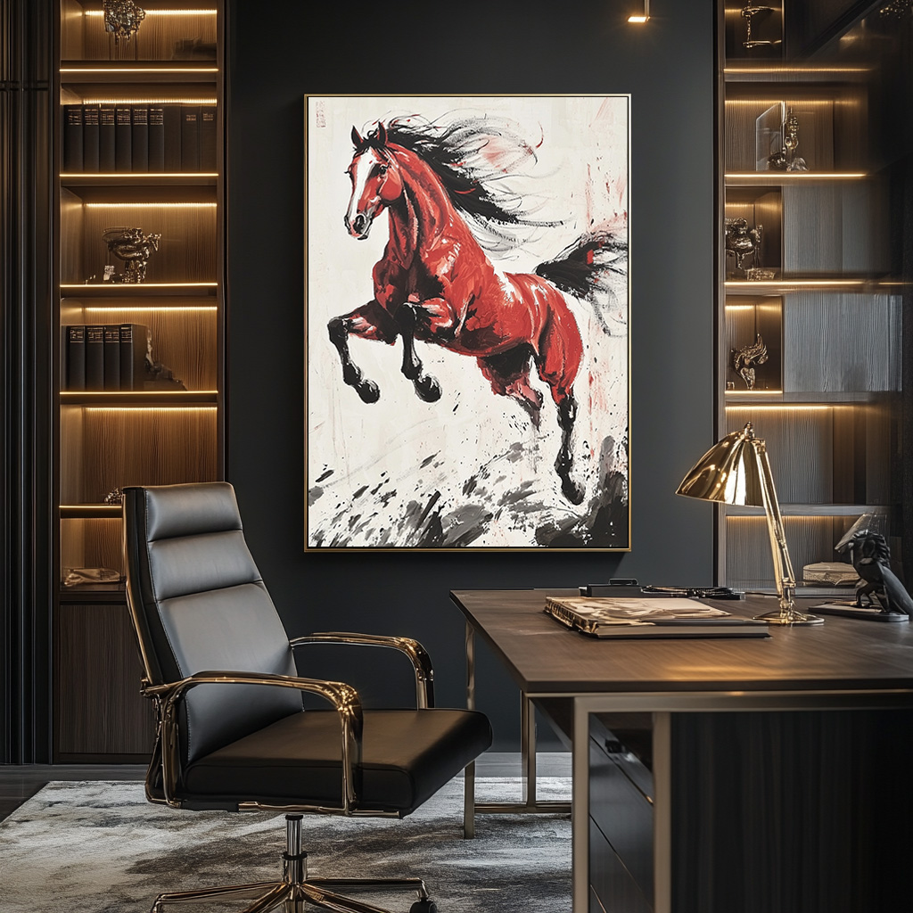 Tranh Ngựa Tuấn Mã Xích Thố | TN32