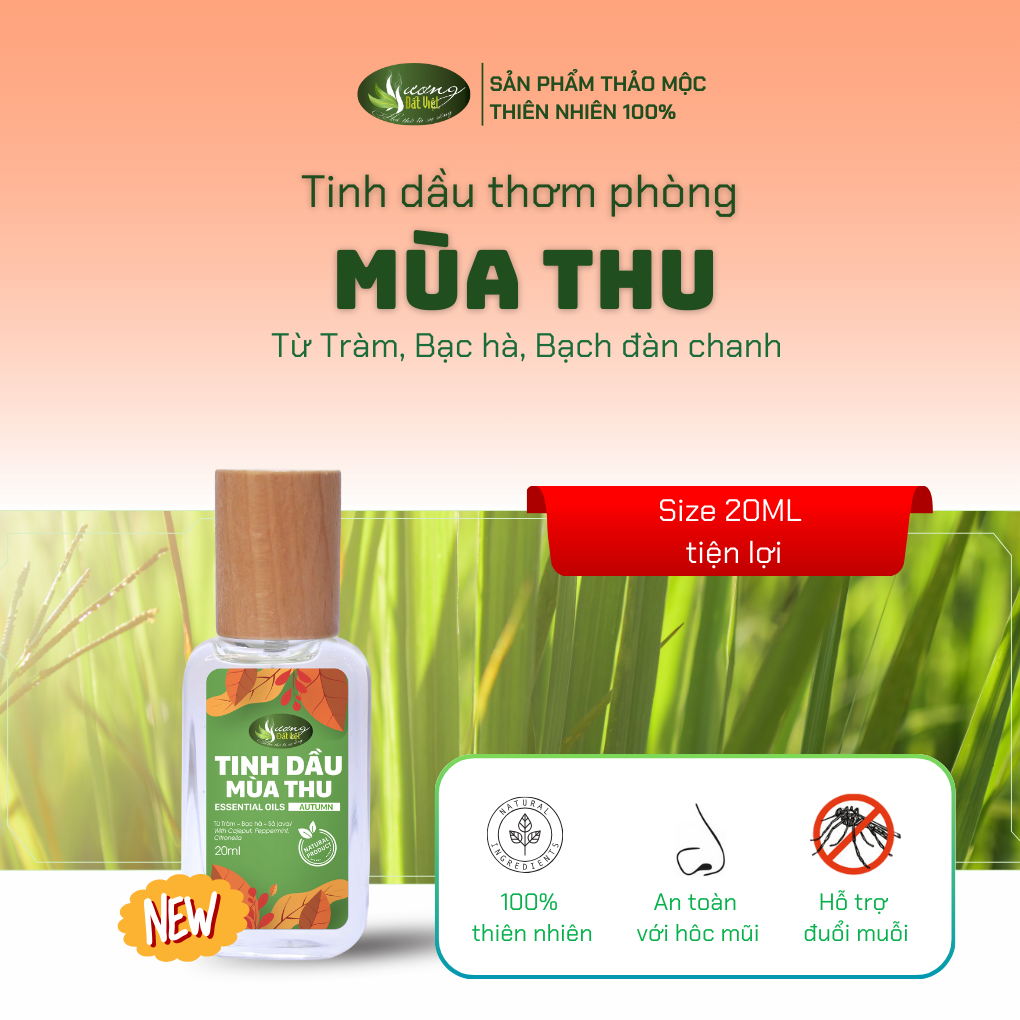 Tinh dầu Mùa Thu 20ml-Mẫu vuông