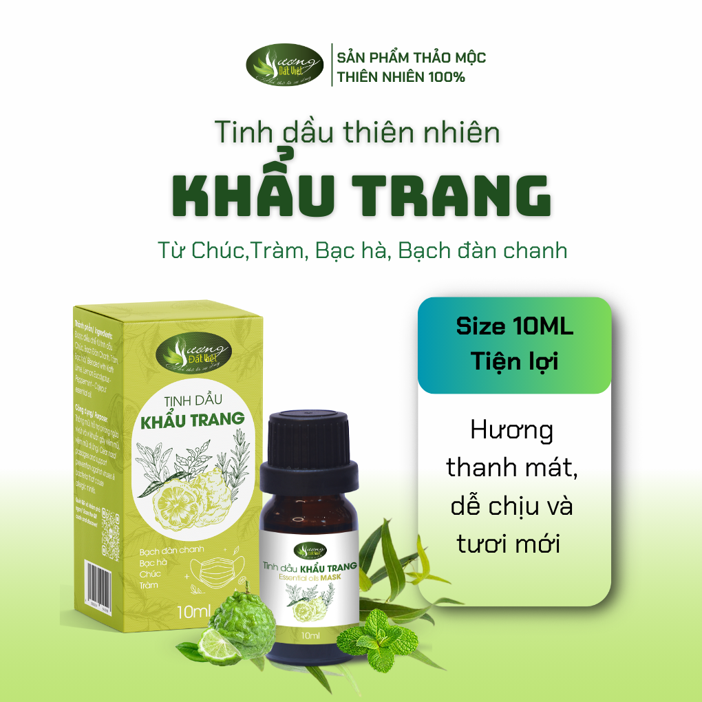 Tinh dầu khẩu trang 10ml-Mẫu mới