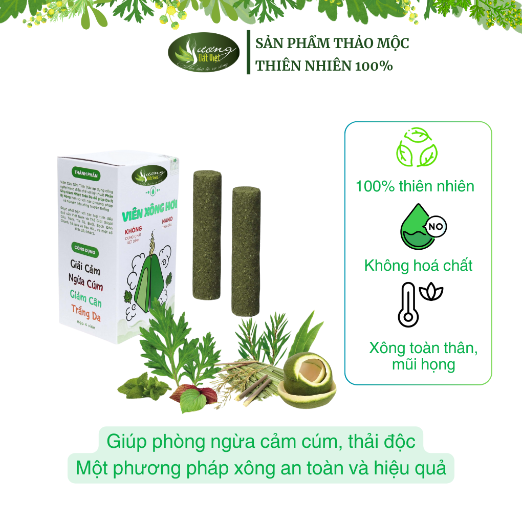 Hộp xông hơi tinh dầu 4 viên