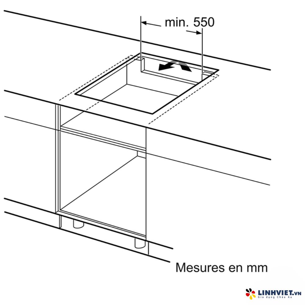 Bếp từ 3 vùng nấu Bosch PUC611BB5E - Serie 4