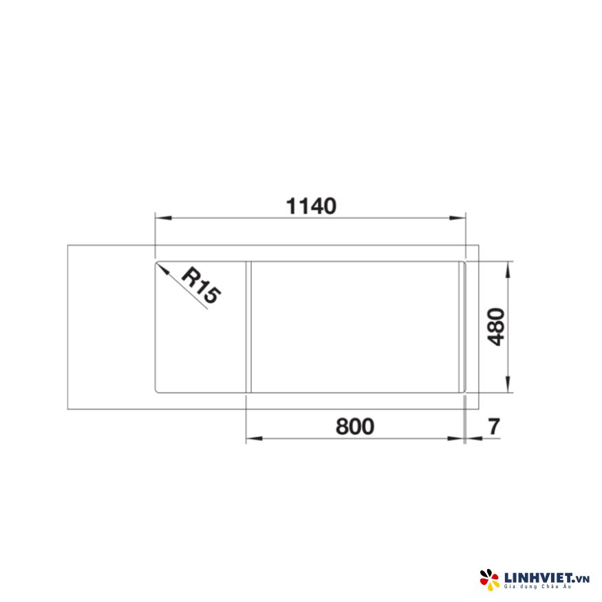 Chậu rửa bát Blanco Lemis 8 S-IF Chrome