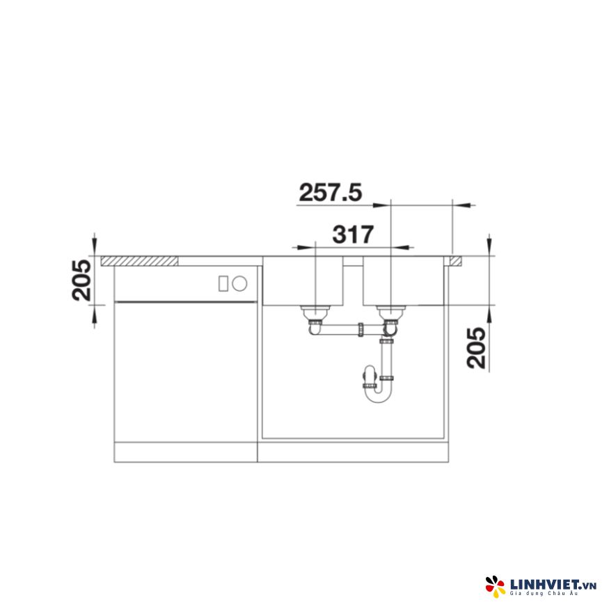Chậu rửa bát Blanco Lemis 8 S-IF Chrome