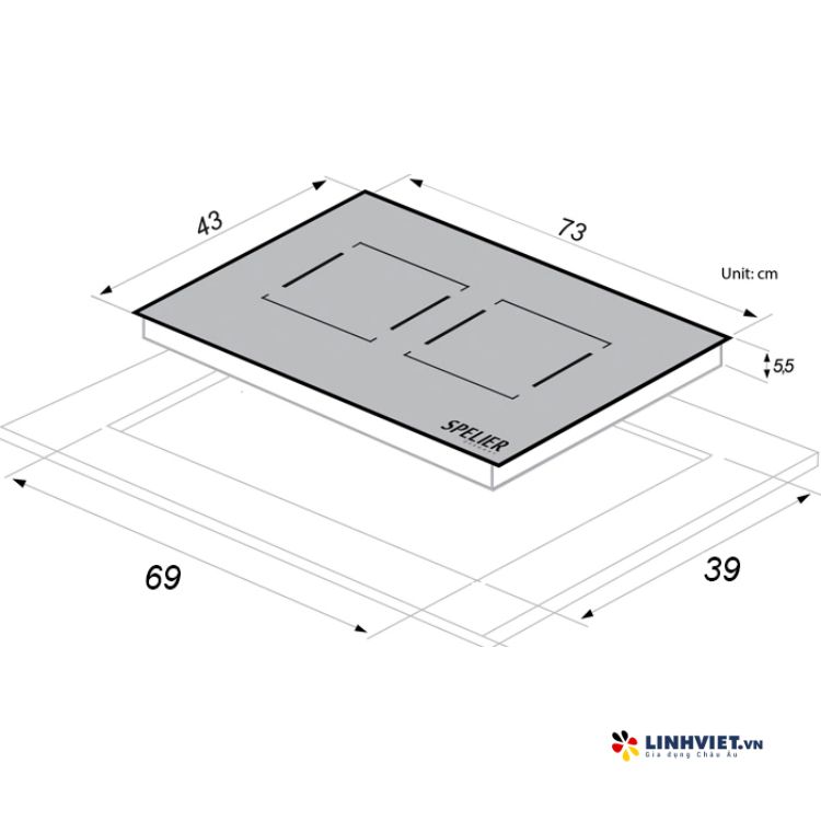 Bếp từ đôi Spelier SPM-T99K Plus