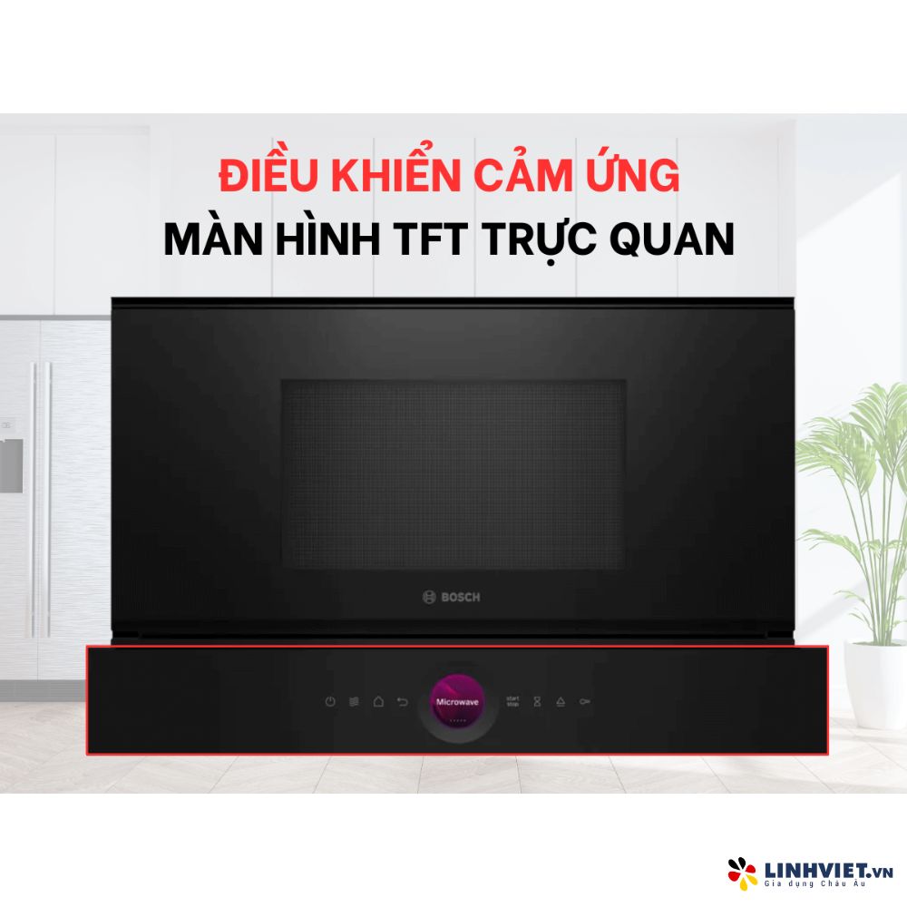Lò vi sóng âm tủ Bosch BFR7221B1 - Serie 8 - màu đen