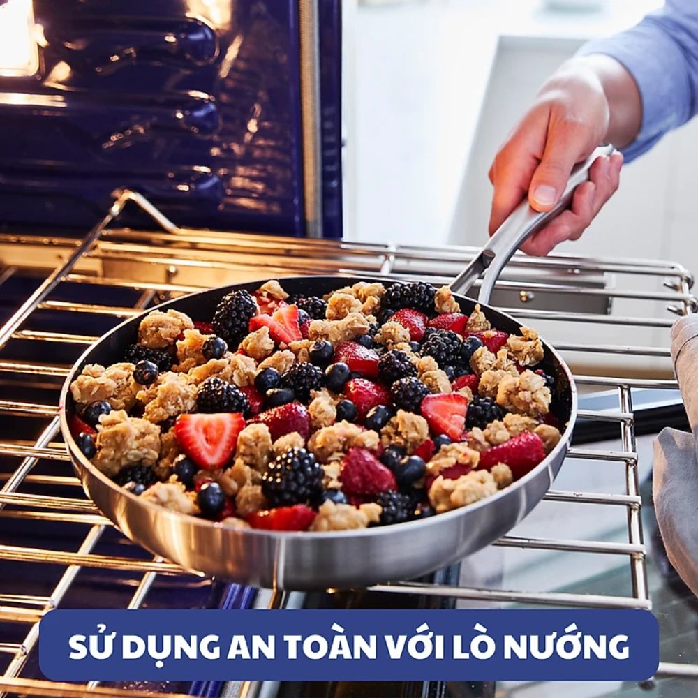Bộ 6 món chảo chống dính phủ tinh the kim cương cao cấp Blue Diamond 20, 2x28 cm & nắp kính, xẻng, muôi