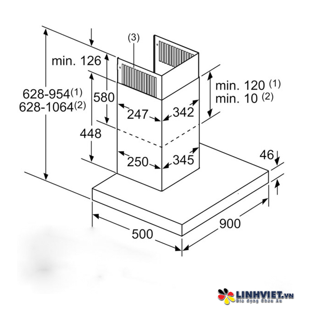 Máy hút mùi Bosch DWB98JQ50B-Serie 6