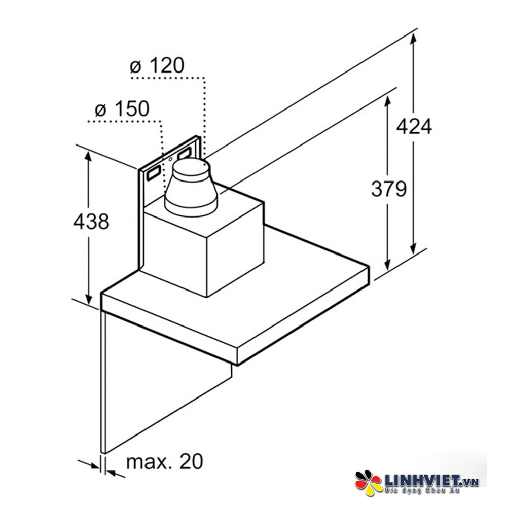 Máy hút mùi Bosch DWB98JQ50B-Serie 6