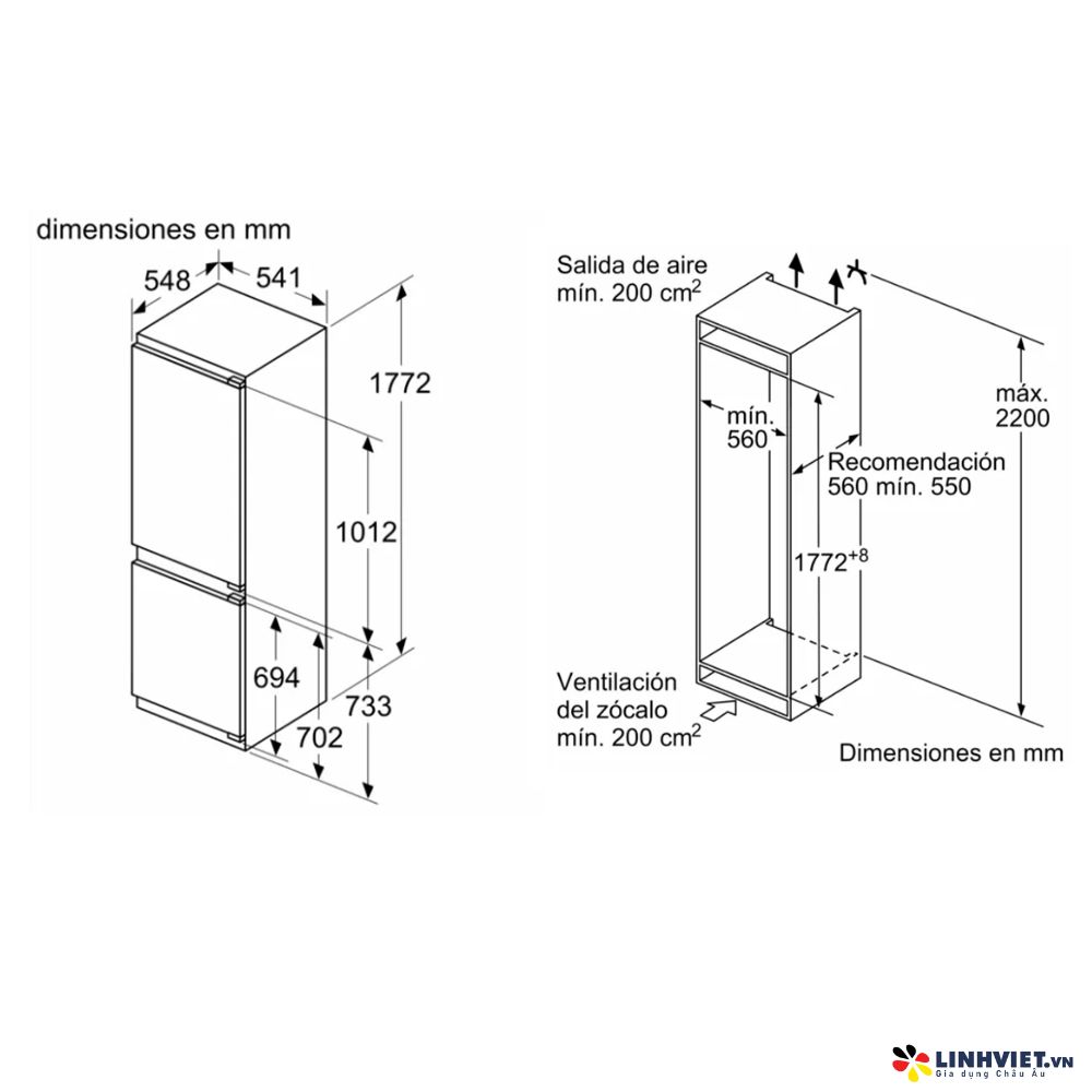 Tủ lạnh Bosch KIN86ADD0 - series 6