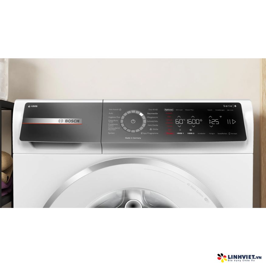 Máy giặt Bosch WGB256A90 Series 8 i-DOS Chống nhăn 10kg