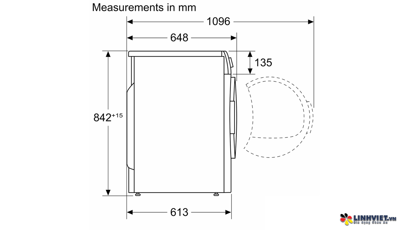 Máy Sấy Tụ hơi bơm nhiệt WQG24200SG Series 6 - 9kg