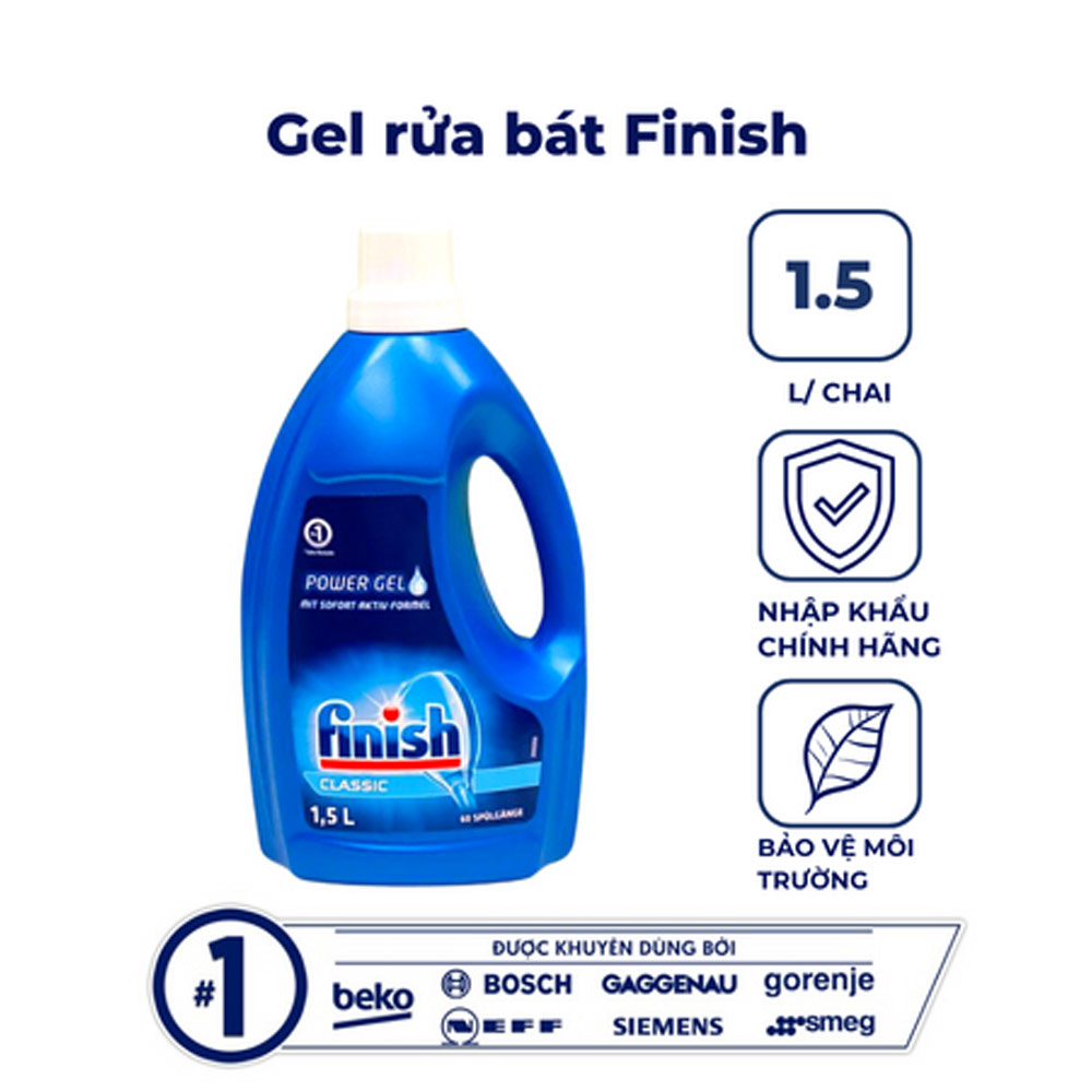 Gel rửa bát Finish 1,5L
