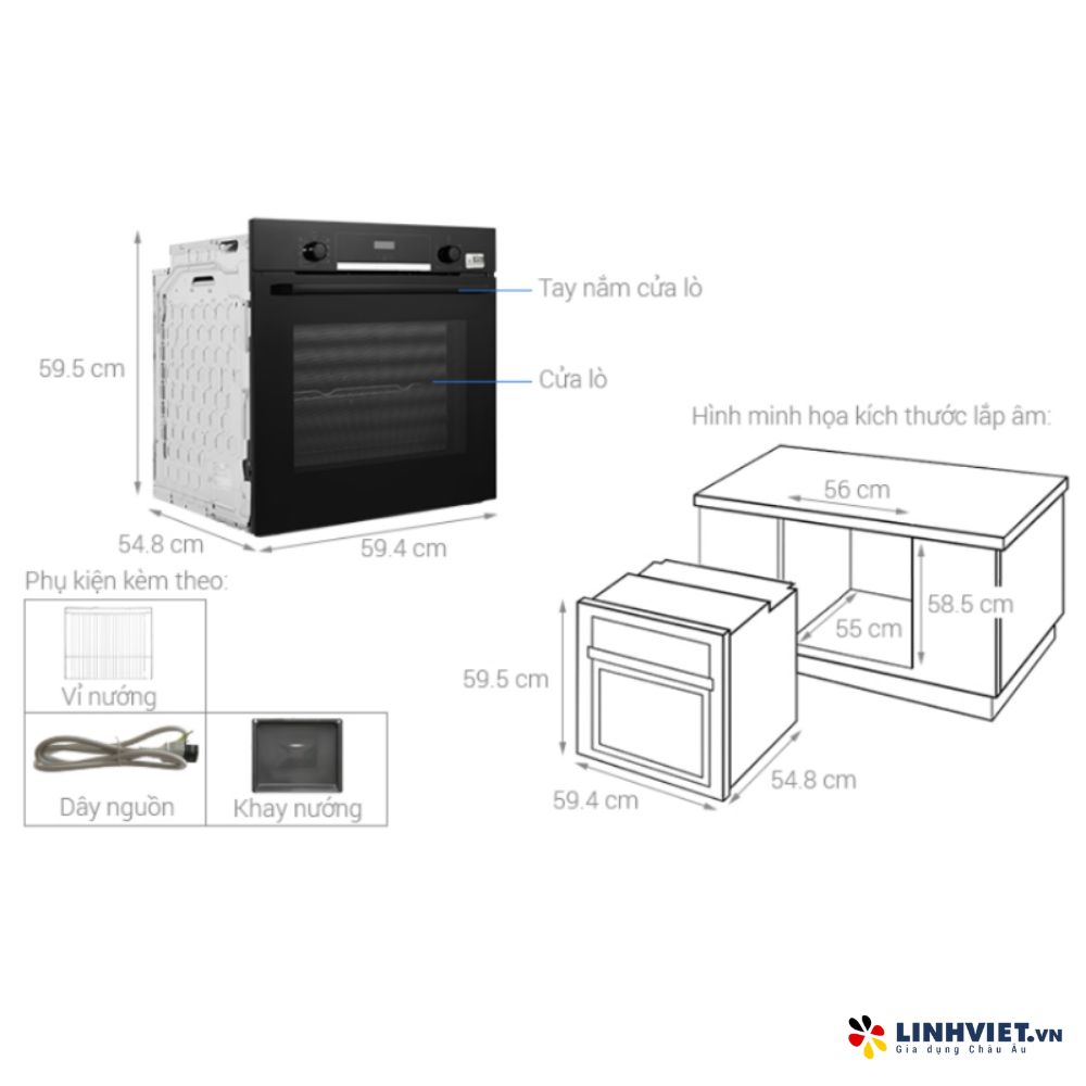 Lò nướng Bosch HBA534EB0-Serie 4