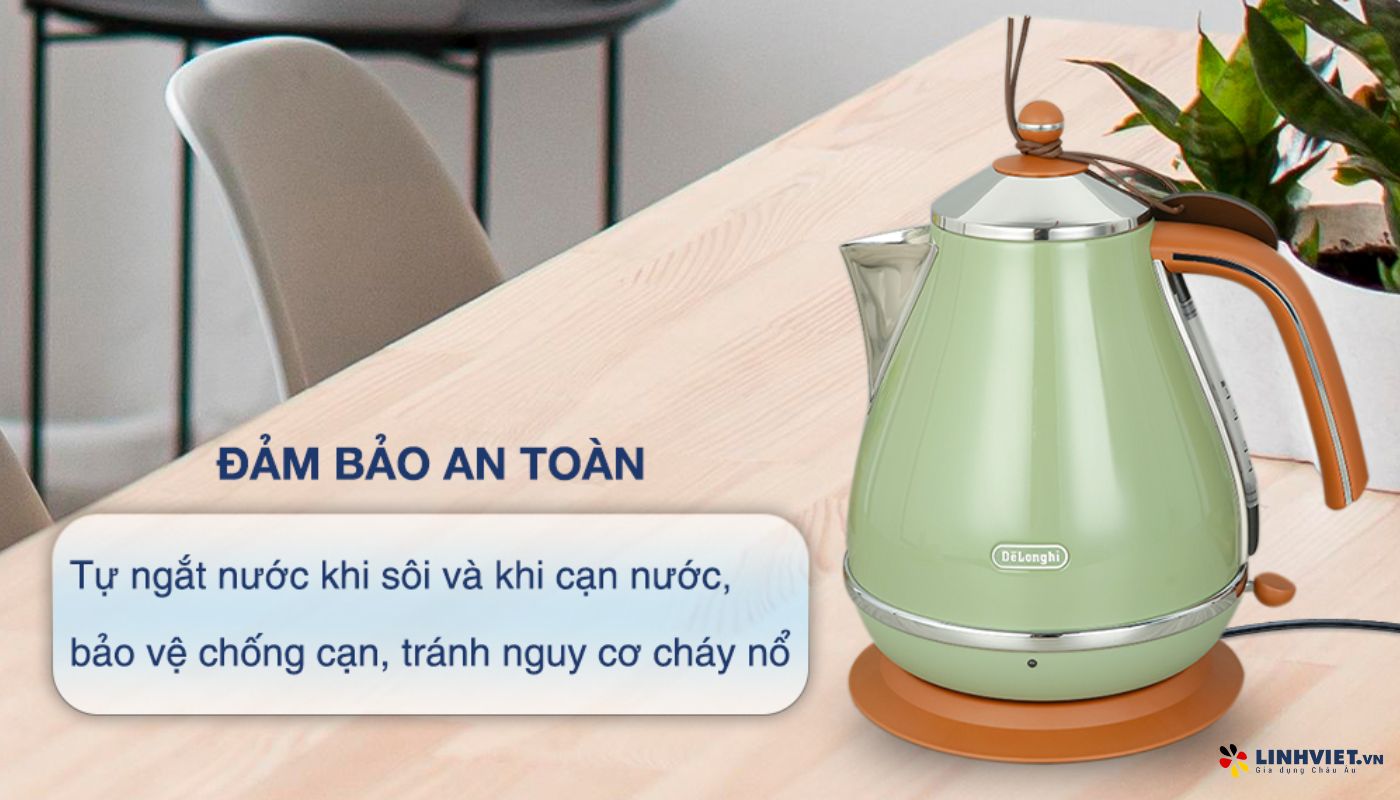 Ấm đun nước Delonghi KBOV2001.GR