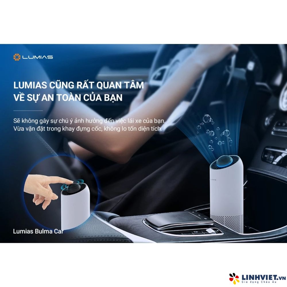 Máy lọc không khí ô tô Lumias Bulma Car - 5W - 2.5m2