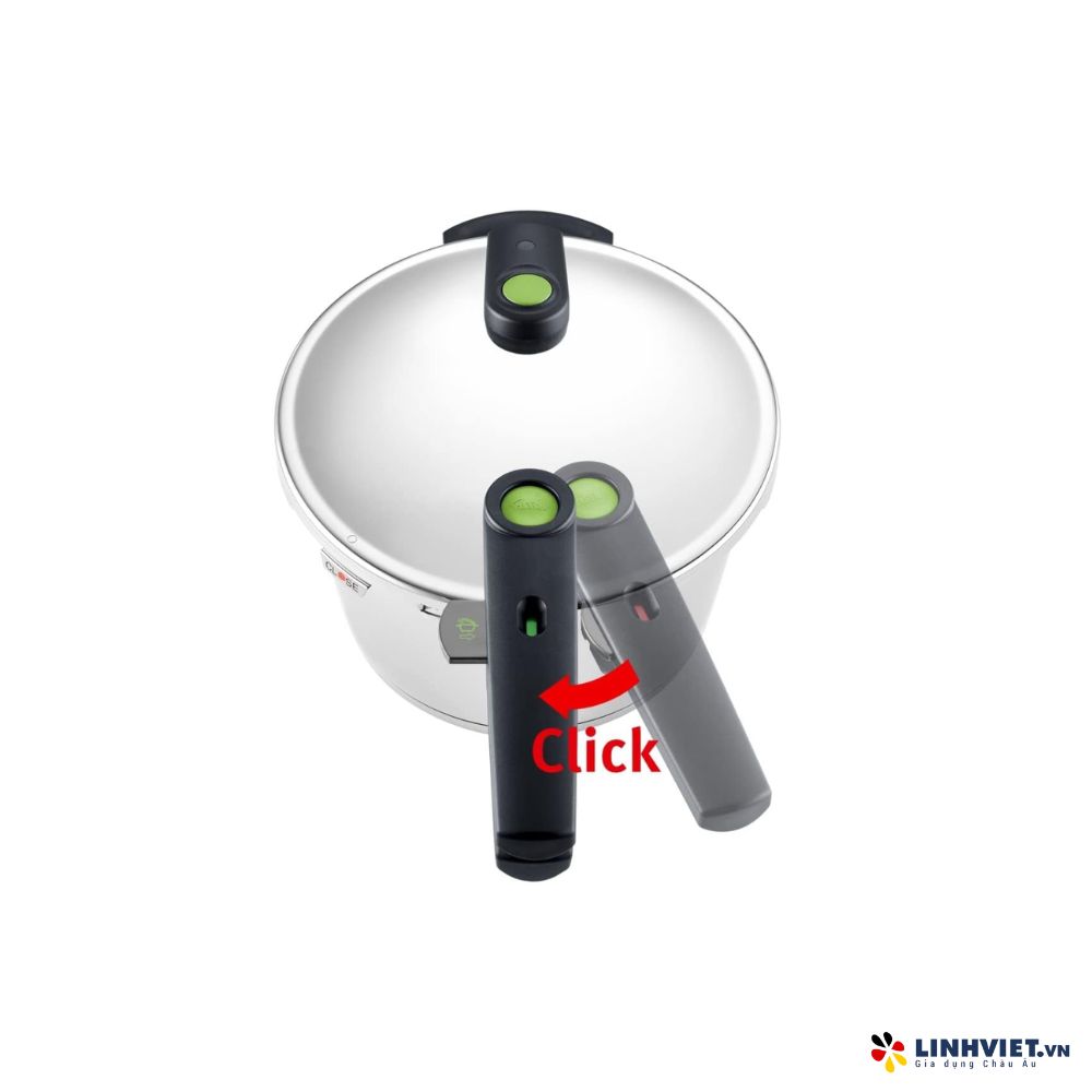 Nồi áp suất Fissler 6L Vitaquick Green made in Germany kèm xửng hấp