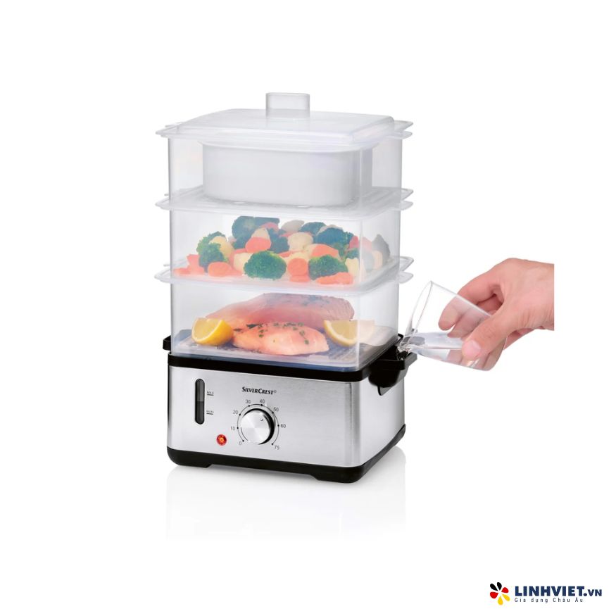 Nồi hấp SILVERCREST SDG 950 D4 - màu inox